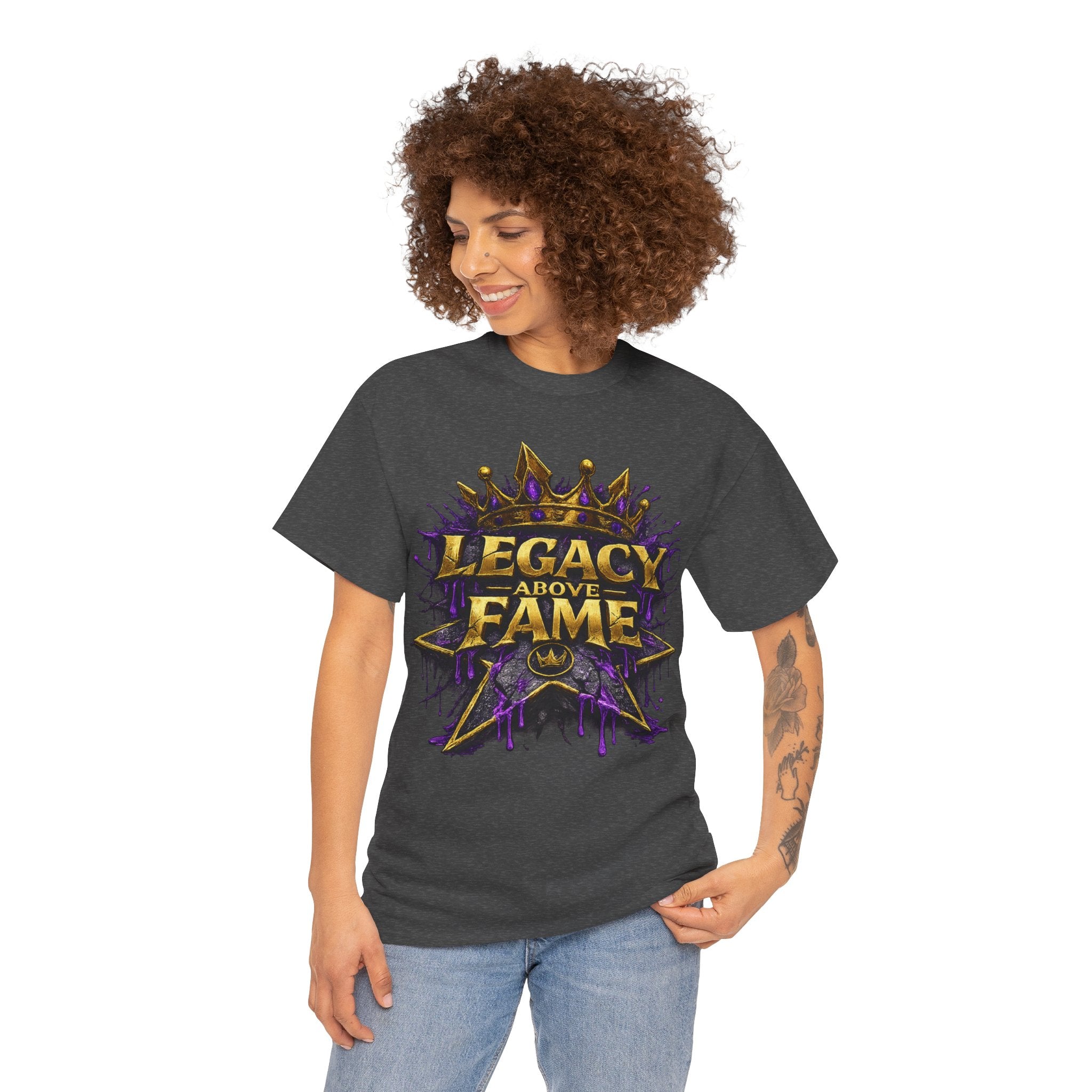 Adult Legacy Above Fame Graphic T-Shirt (Purple Drip) - Zealous For All