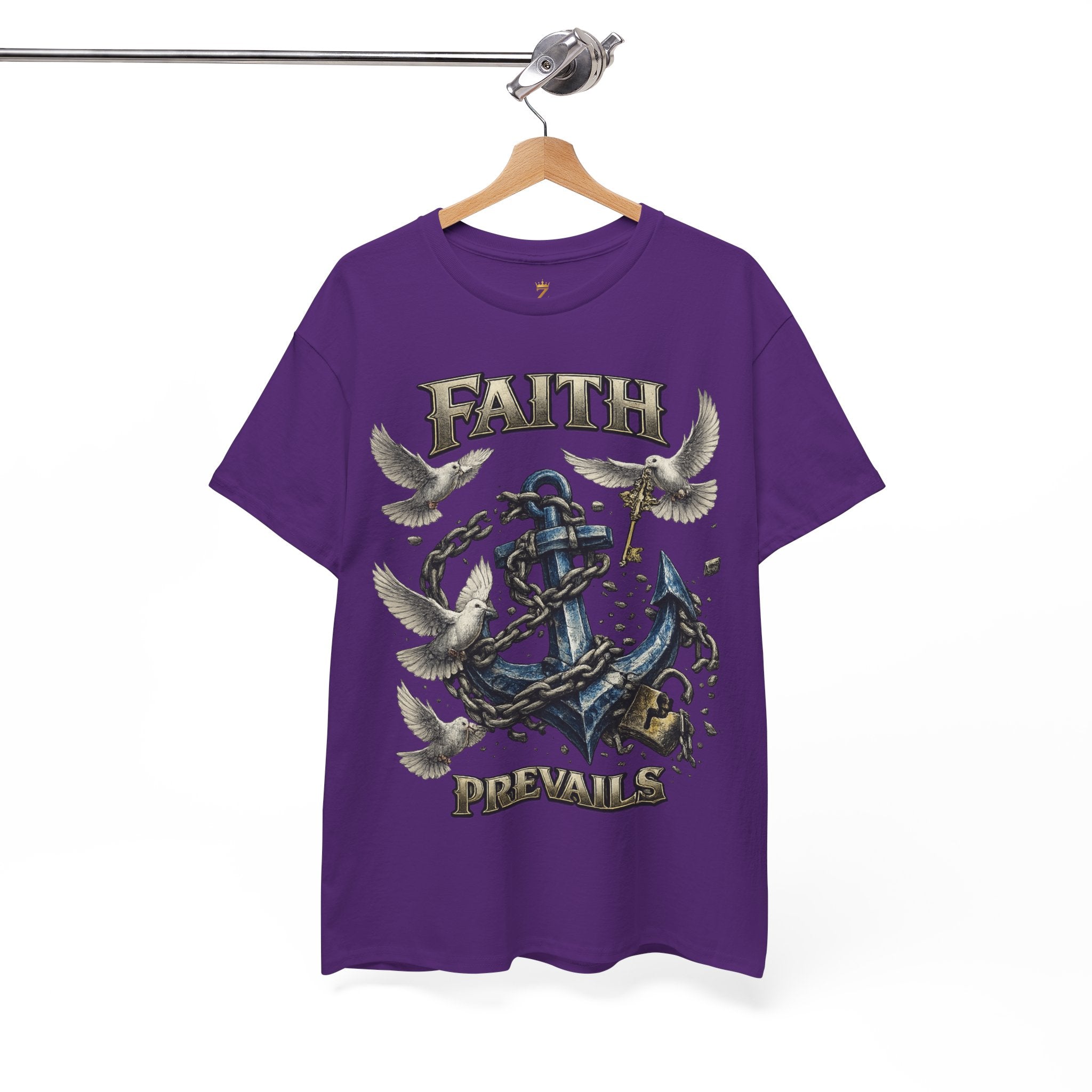 Adult Faith Prevails T‑Shirt (Blue Anchor) Printify