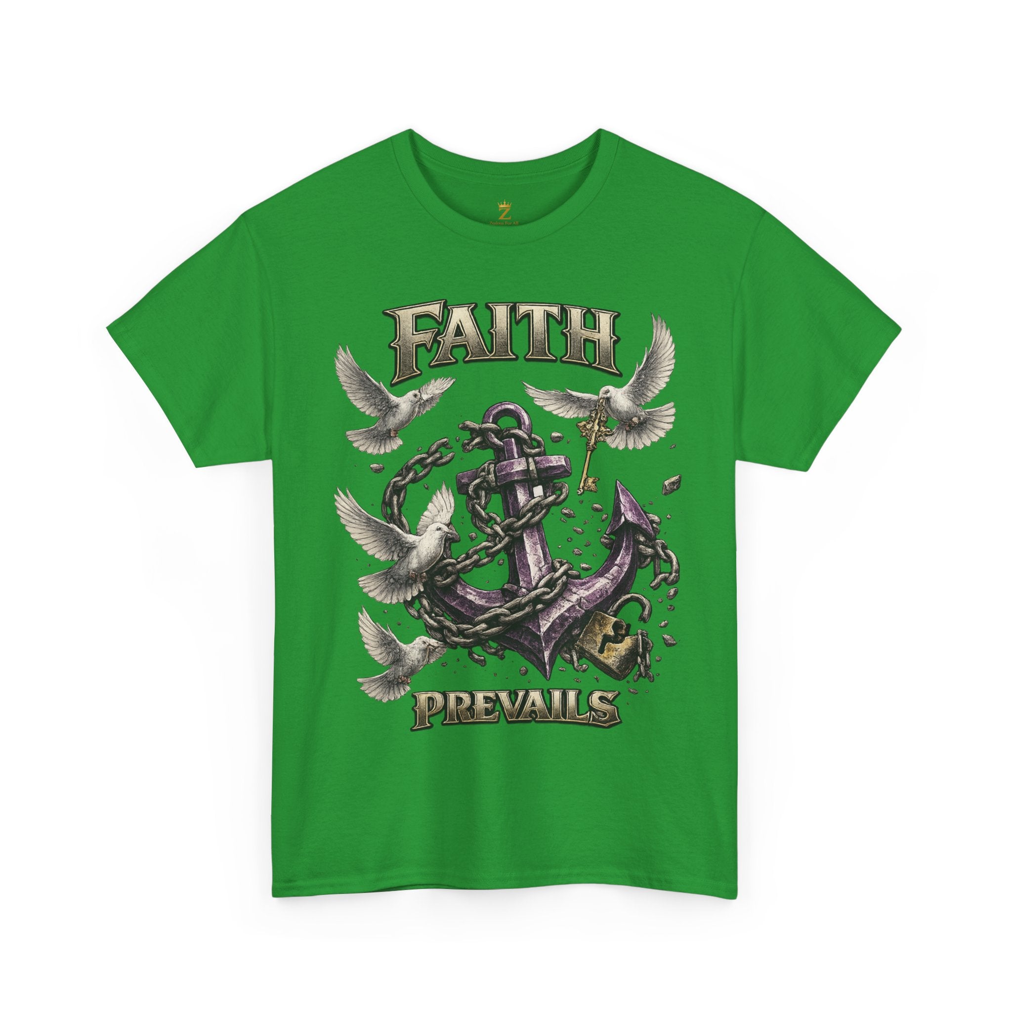 Adult Faith Prevails T‑Shirt (Purple Anchor) Printify