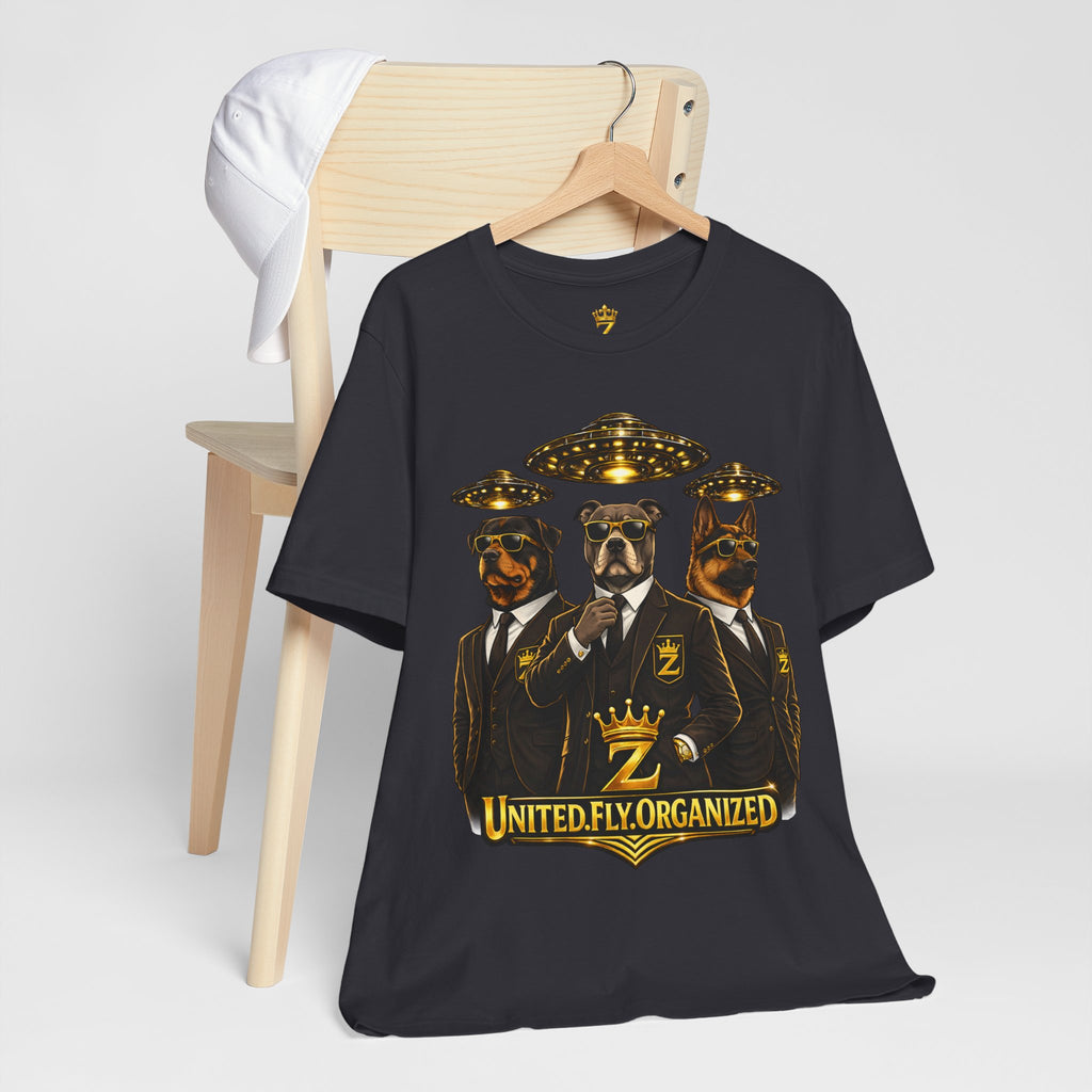 COMING SOON... United. Fly. Organized. Graphic Tee (Gold) Printify