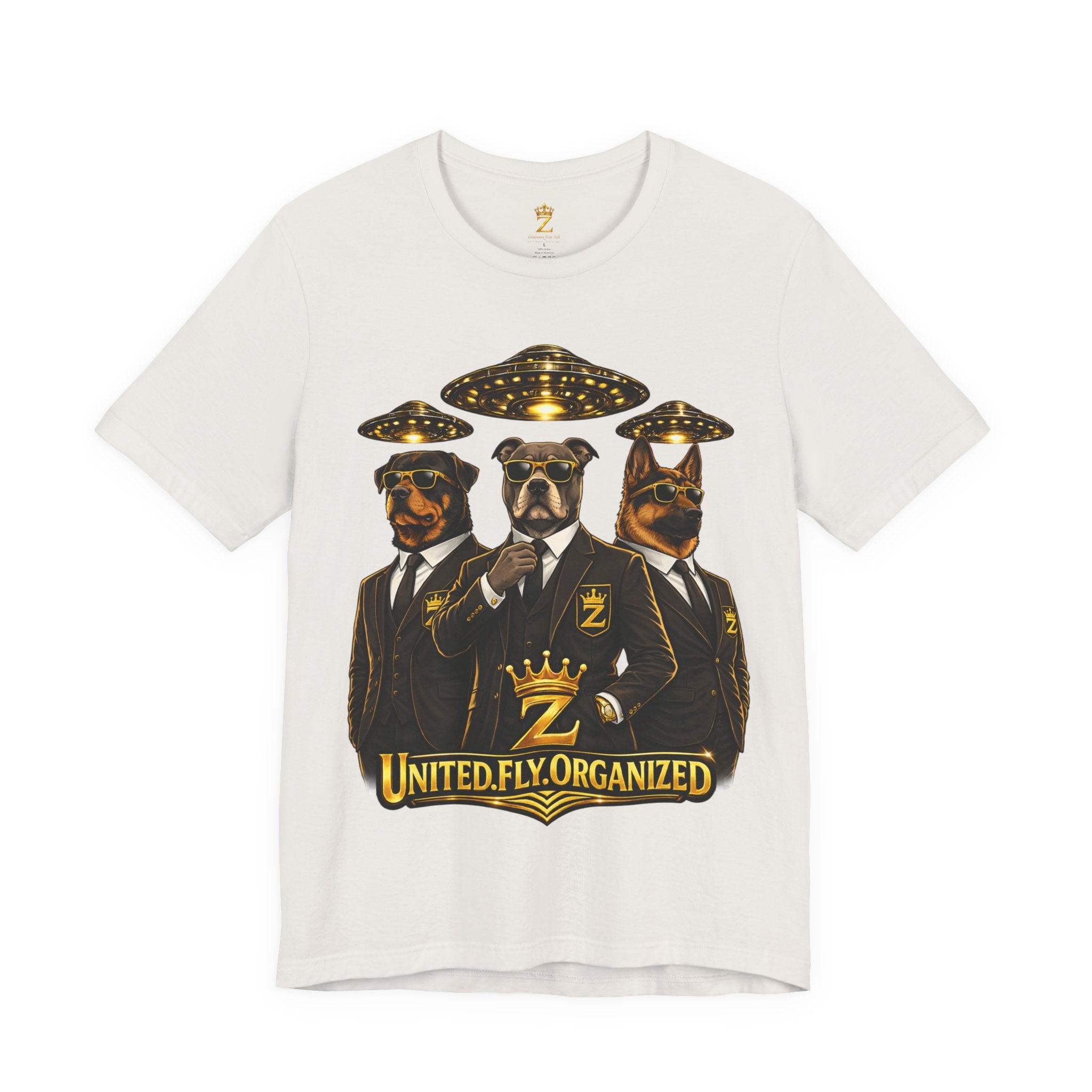 COMING SOON... United. Fly. Organized. Graphic Tee (Gold) Printify