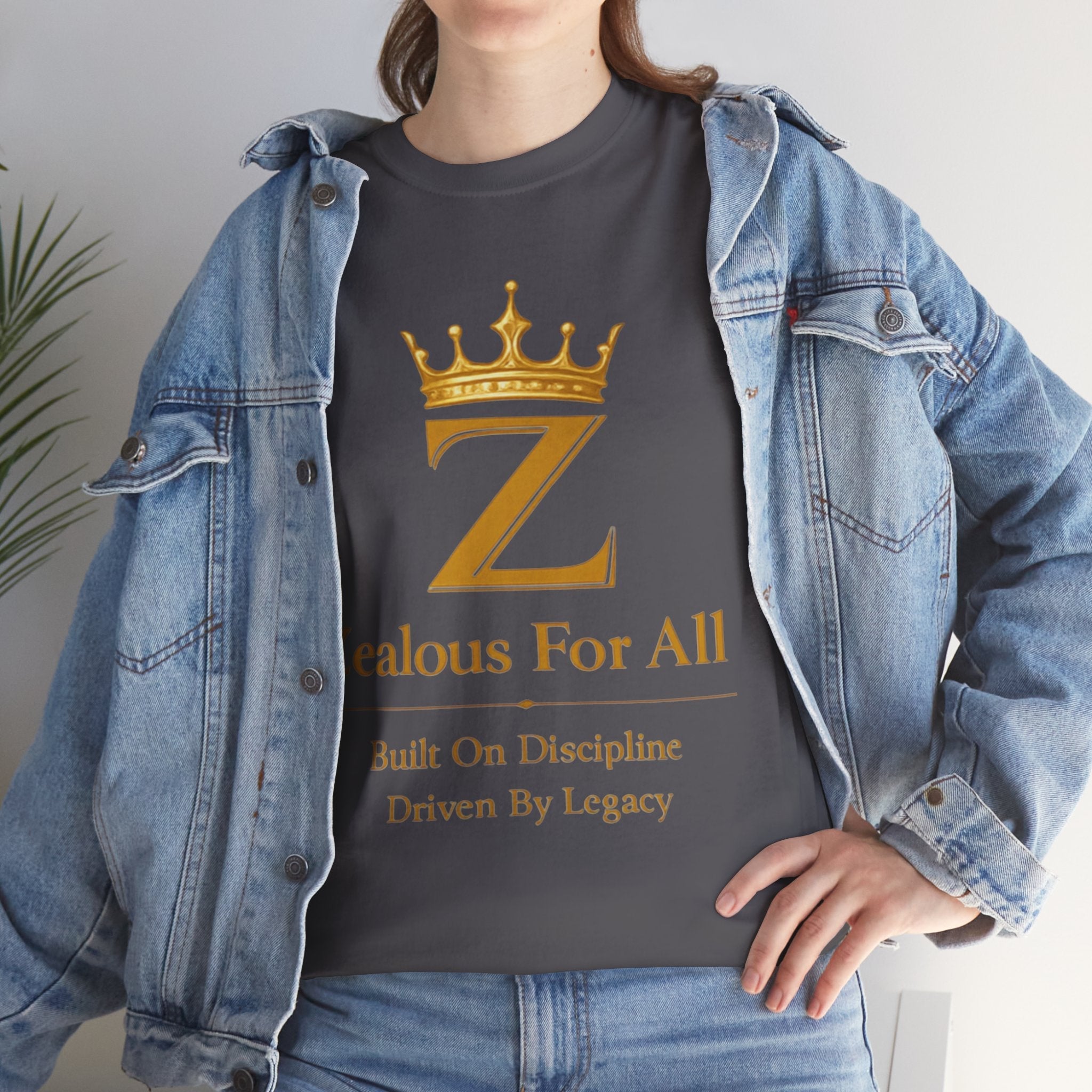 Unisex Zealous For All T-Shirt (Gold Logo) Printify