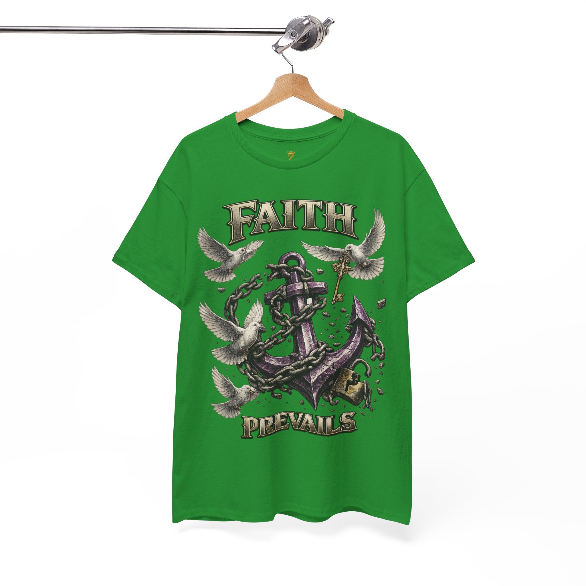 Adult Faith Prevails T‑Shirt (Purple Anchor) Printify