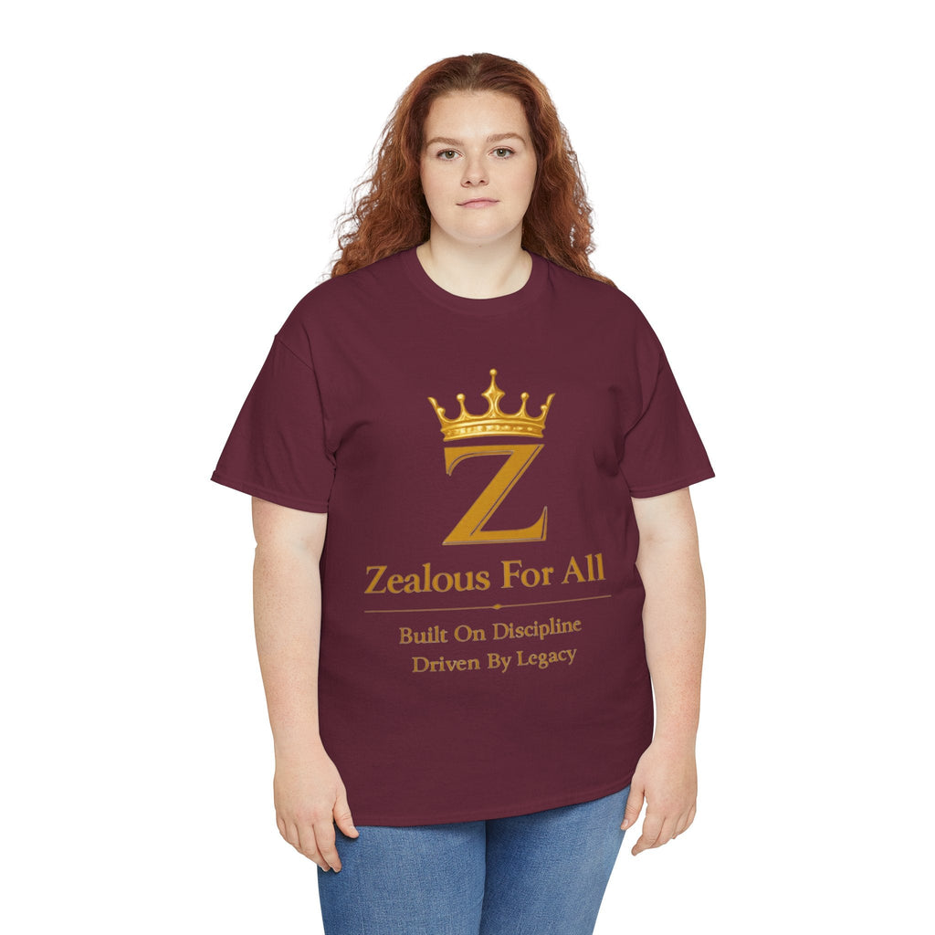 Unisex Zealous For All T-Shirt (Gold Logo) Printify