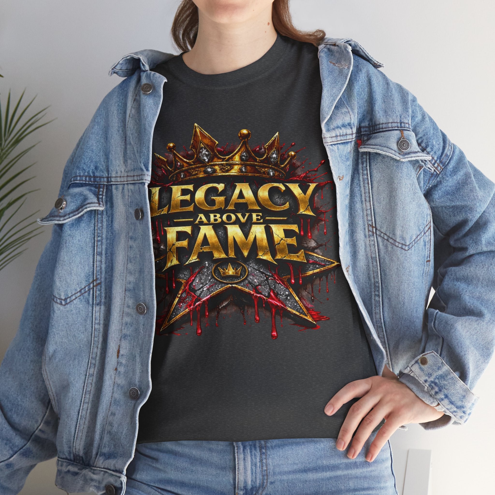 Adult Legacy Above Fame Graphic T-Shirt (Red Drip) - Zealous For All