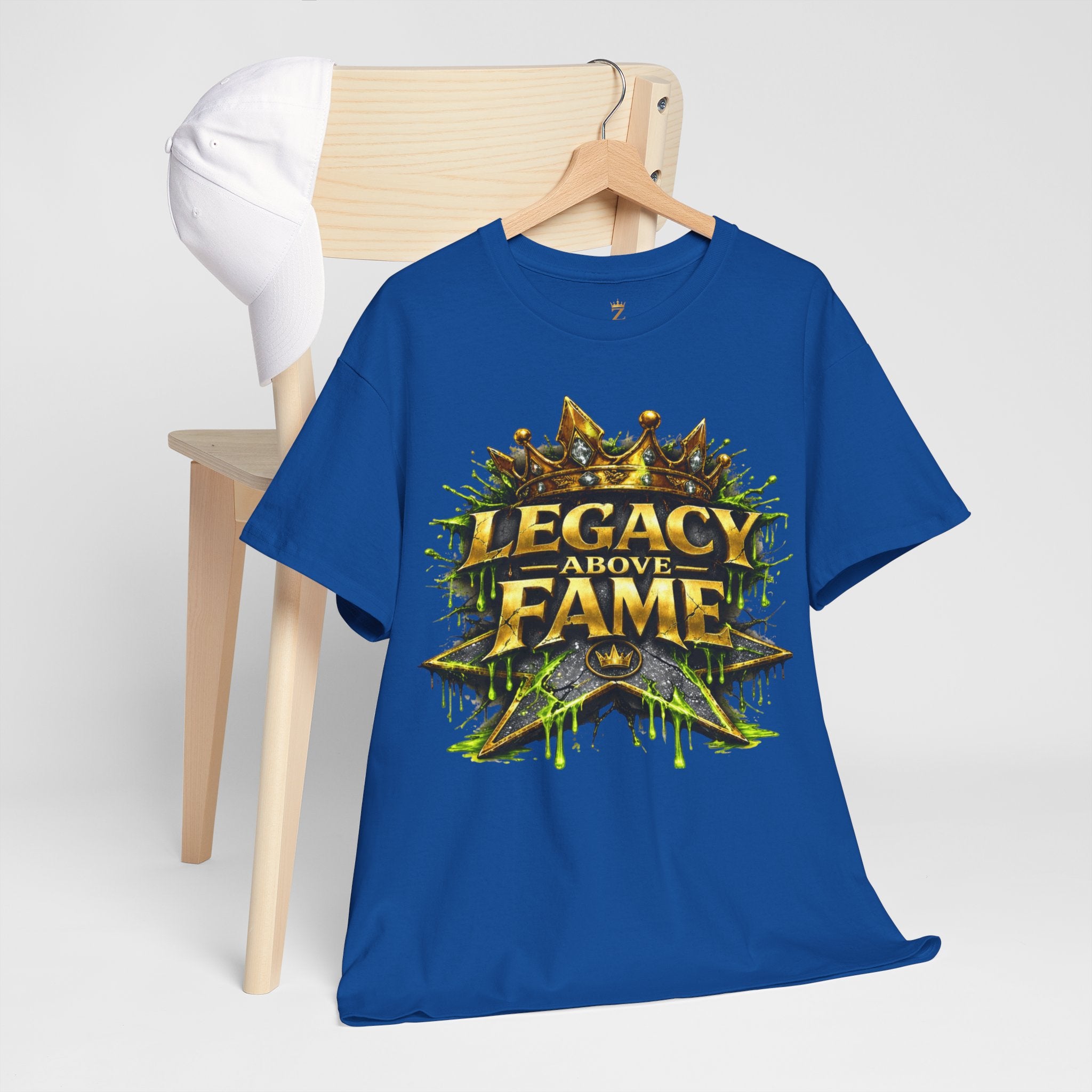 Adult Legacy Above Fame Graphic T-Shirt (Lime Green Drip) - Zealous For All