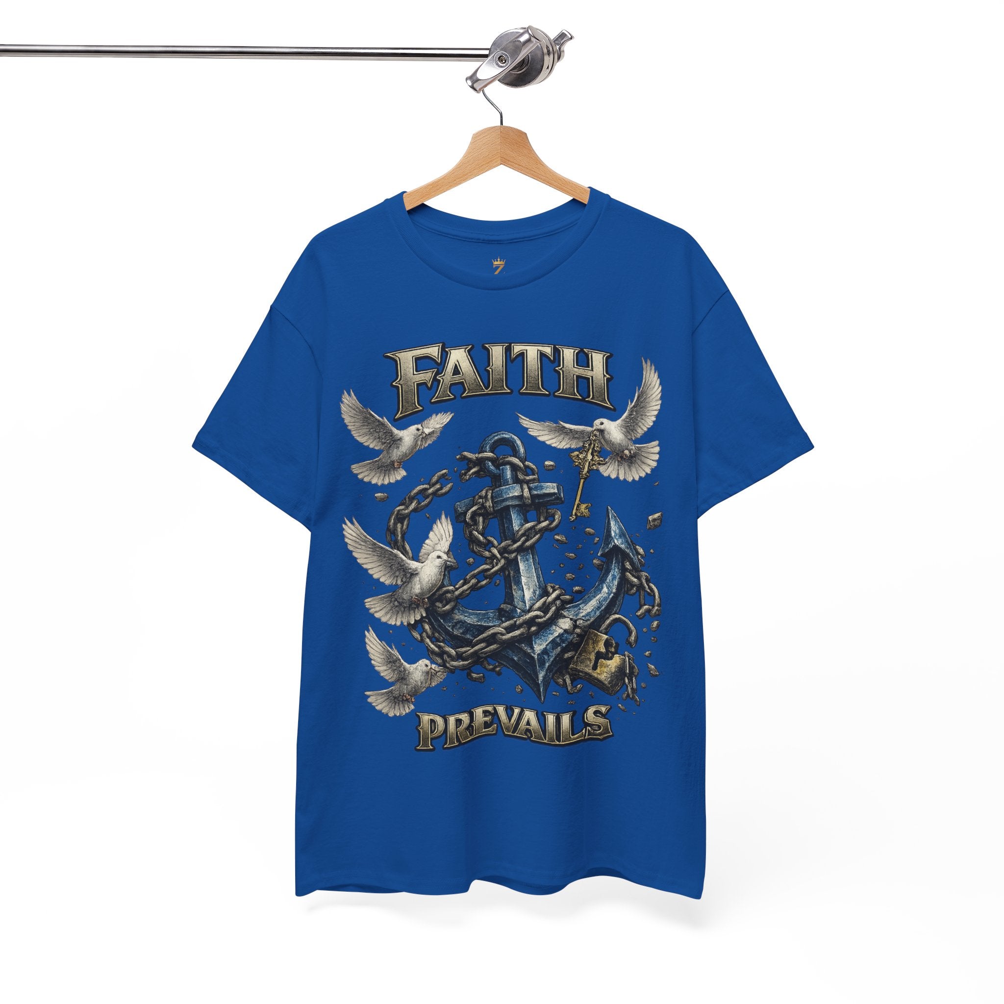 Adult Faith Prevails T‑Shirt (Blue Anchor) Printify