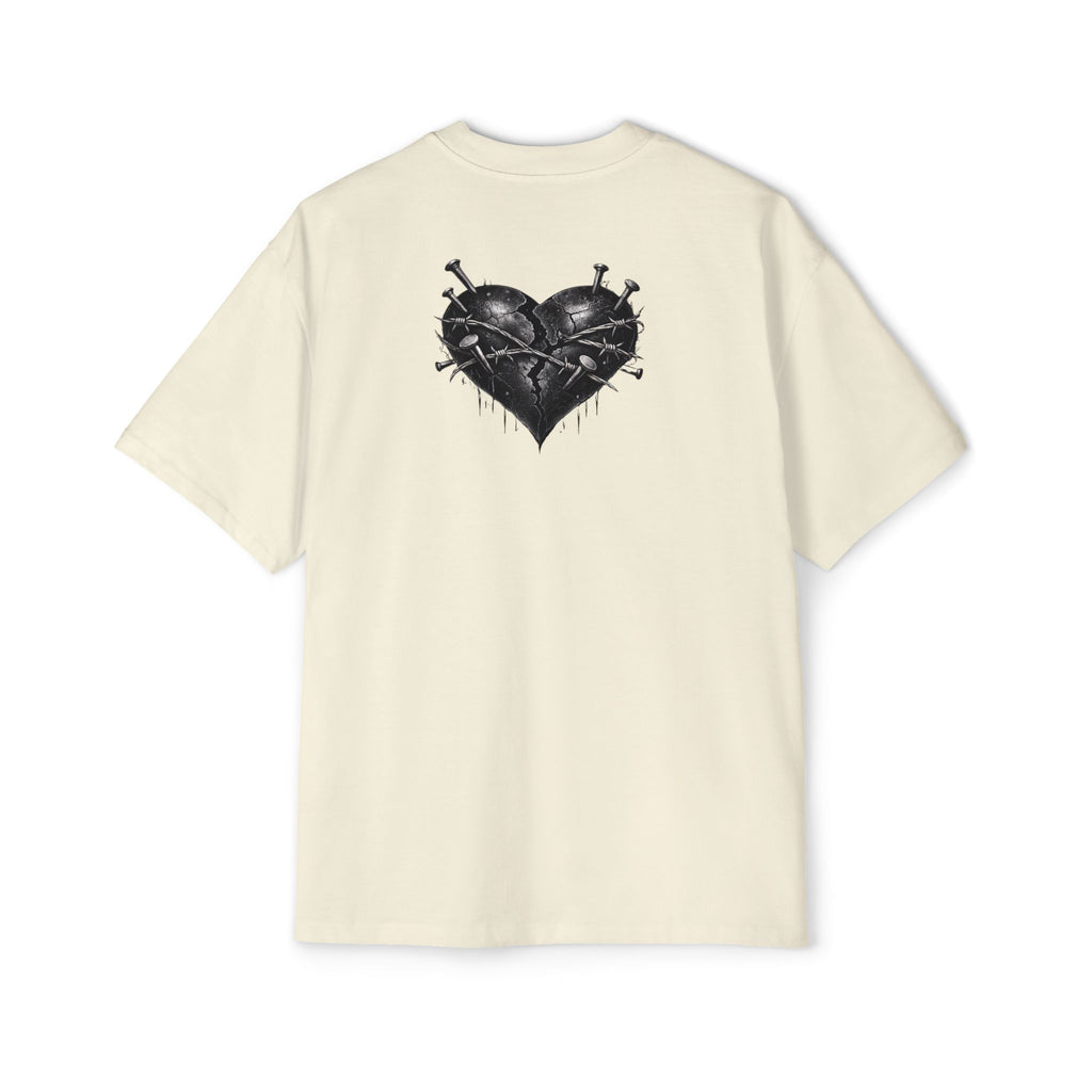 Oversized Discipline Over Emotions Graphic Tee (Black Heart) Printify