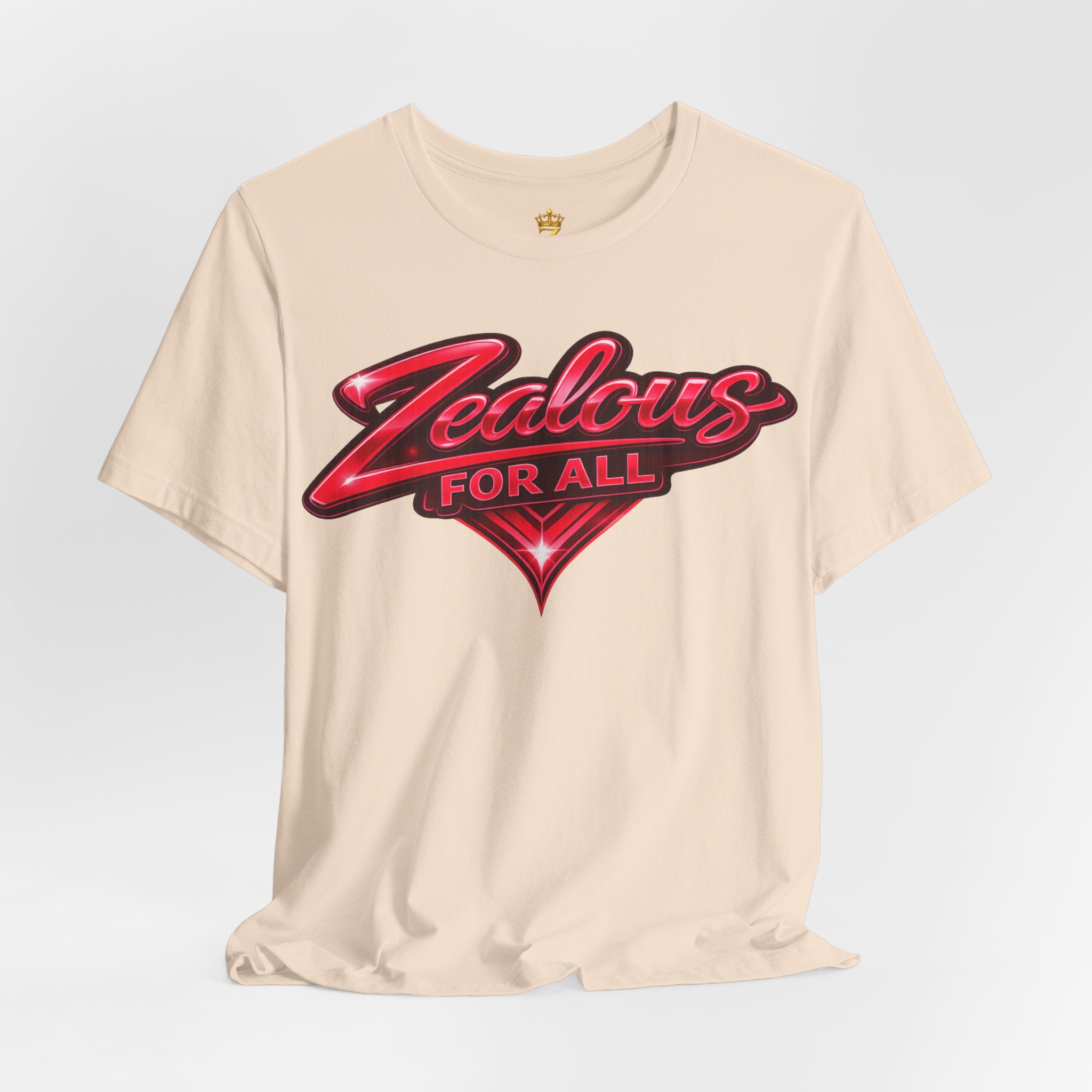 Zealous For All Graphic T-Shirt (Red Logo) Printify