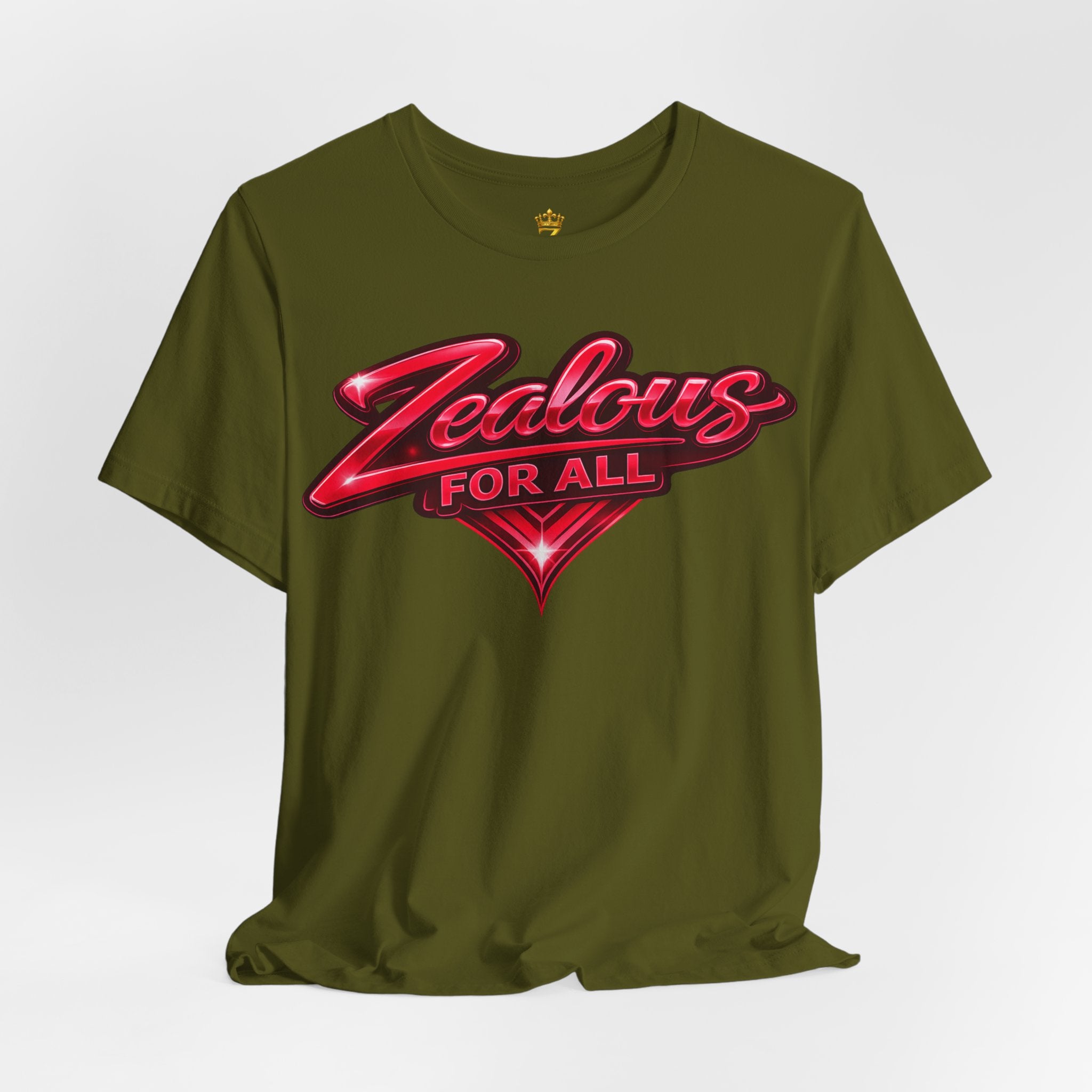 Zealous For All Graphic T-Shirt (Red Logo) Printify