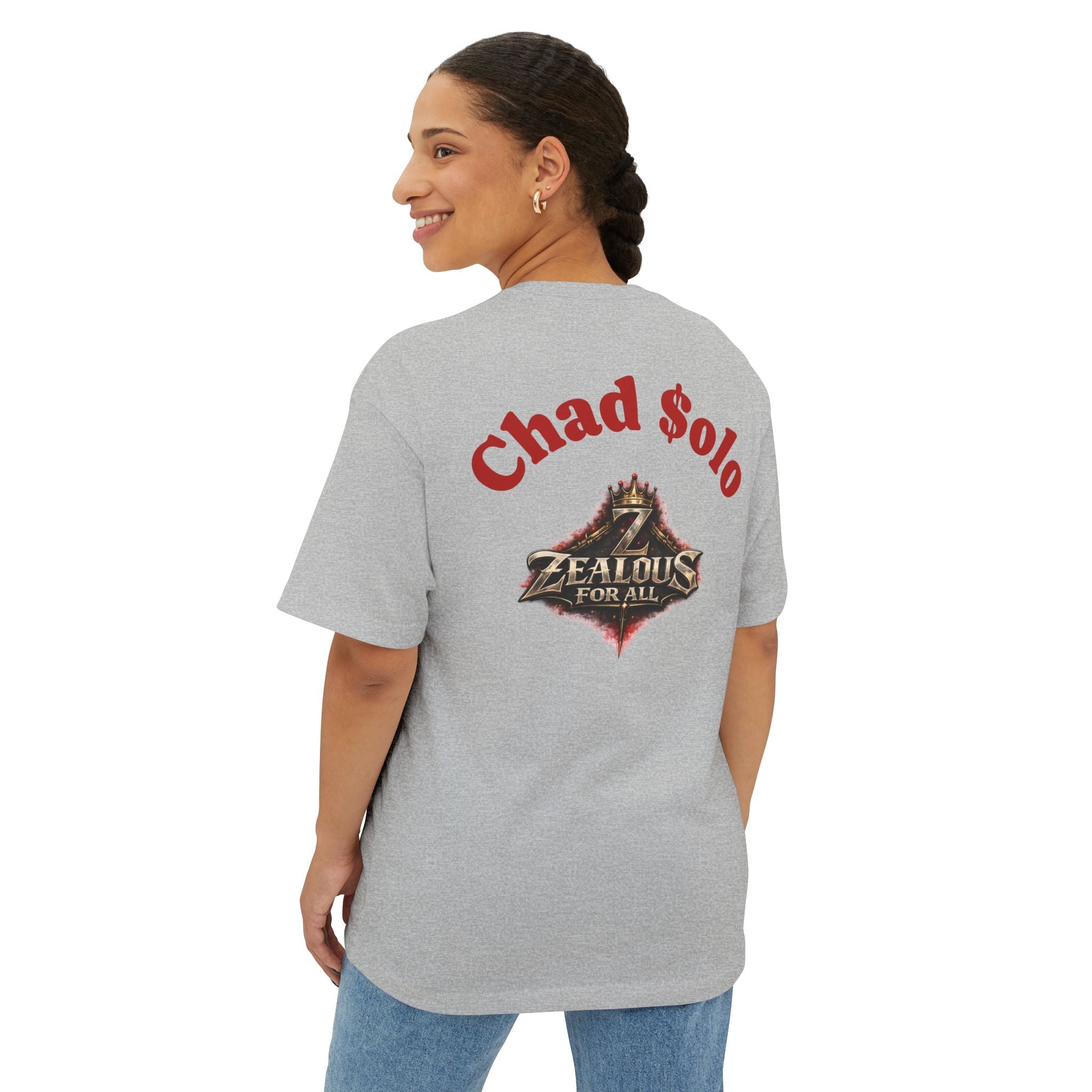 CEO CHAD EDITION *Oversized* Discipline Over Emotions Graphic Tee (Red Heart) Printify