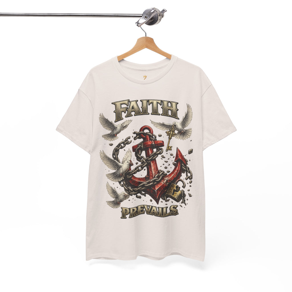 Adult Faith Prevails T‑Shirt (Red Anchor) Printify