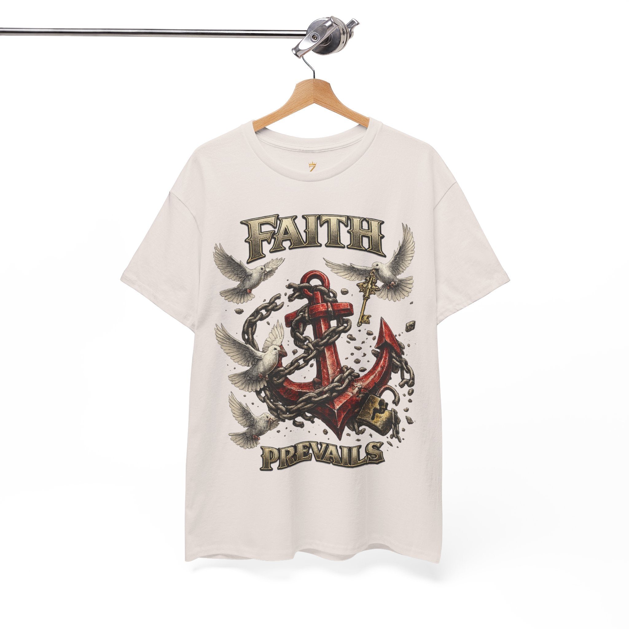 Adult Faith Prevails T‑Shirt (Red Anchor) Printify