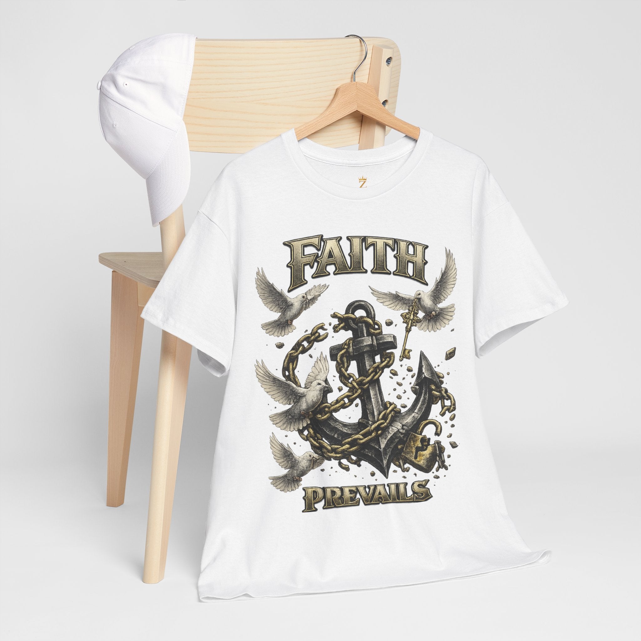 Adult Faith Prevails T‑Shirt (Black Anchor) Printify