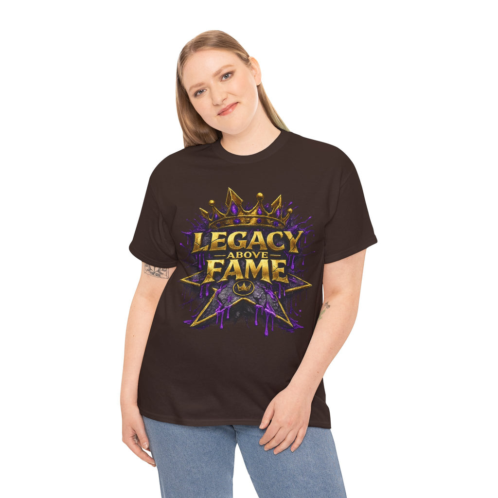 Adult Legacy Above Fame Graphic T-Shirt (Purple Drip) - Zealous For All