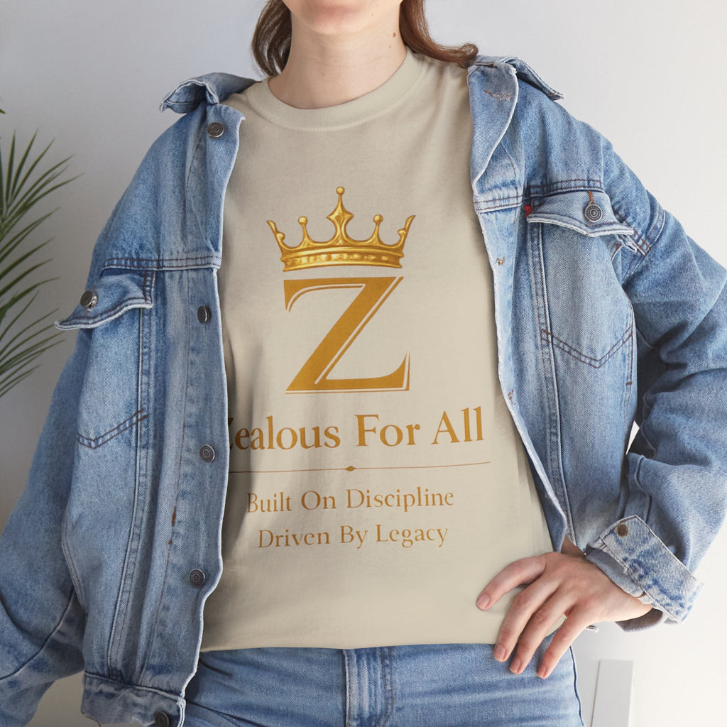 Unisex Zealous For All T-Shirt (Gold Logo) Printify