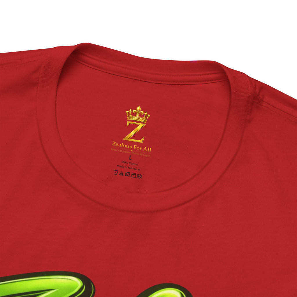 Zealous For All Graphic T-Shirt (Lime Green Logo) Printify
