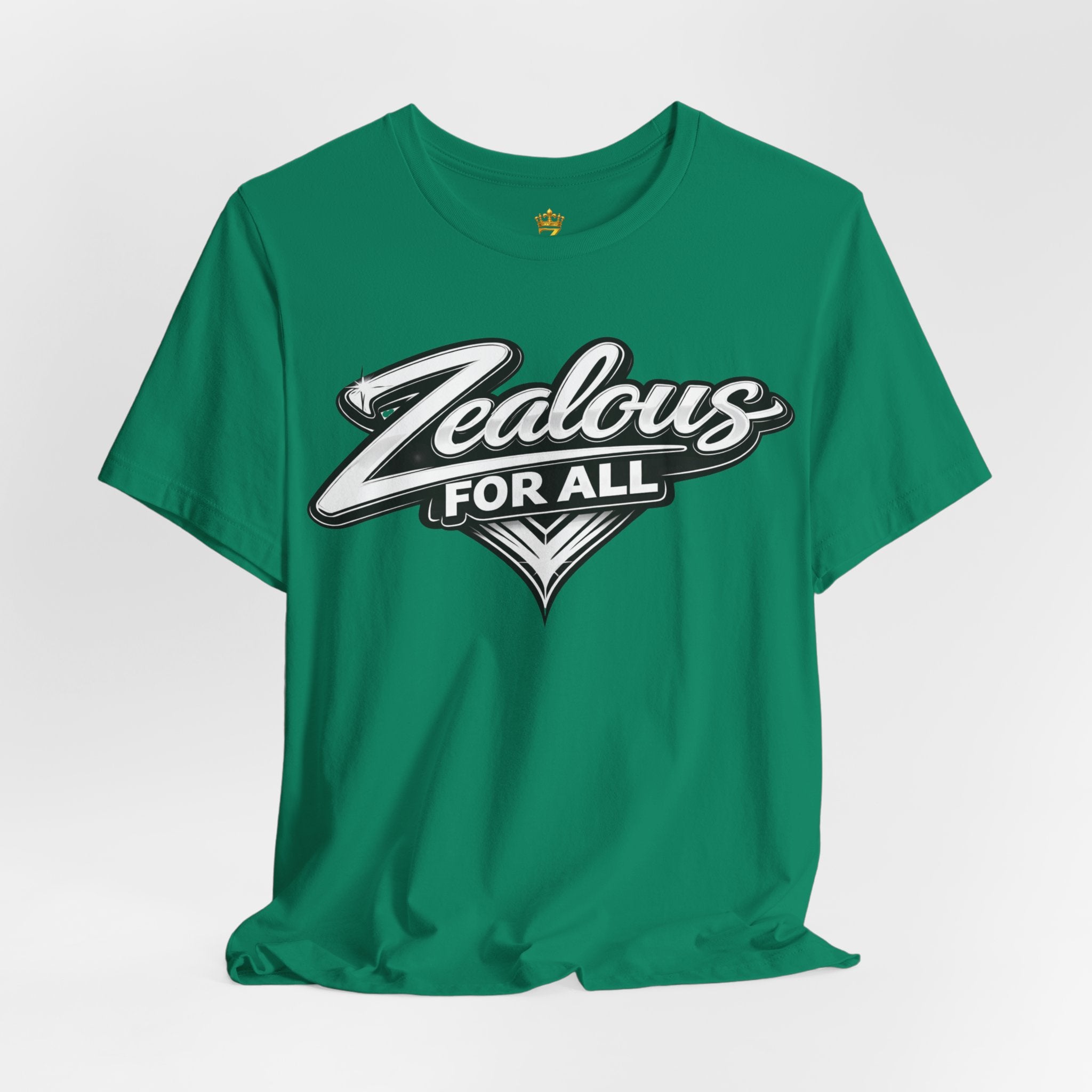 Zealous For All Graphic T-Shirt (White Logo) Printify