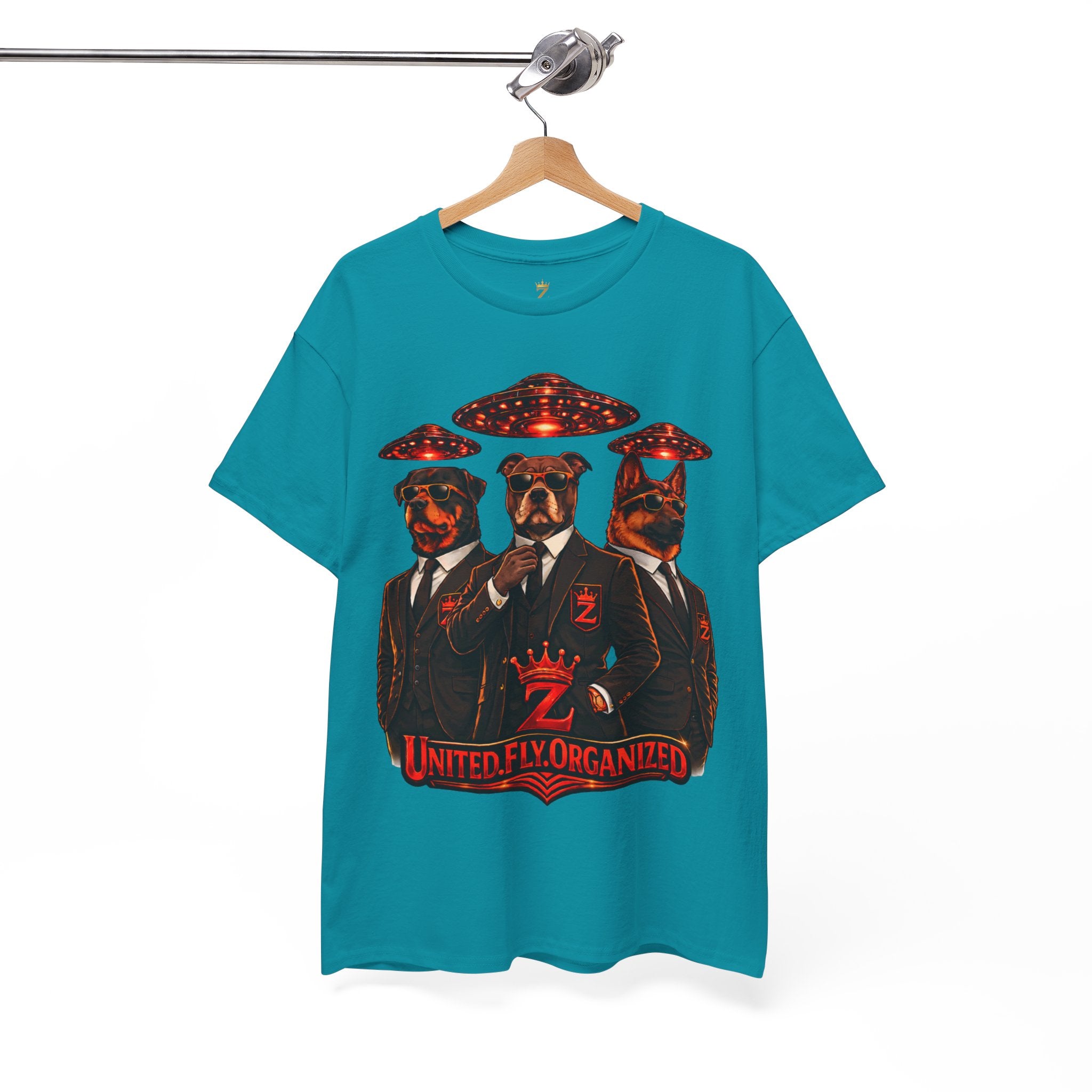 Adult "United. Fly. Organized." Graphic Tee (Red) Printify