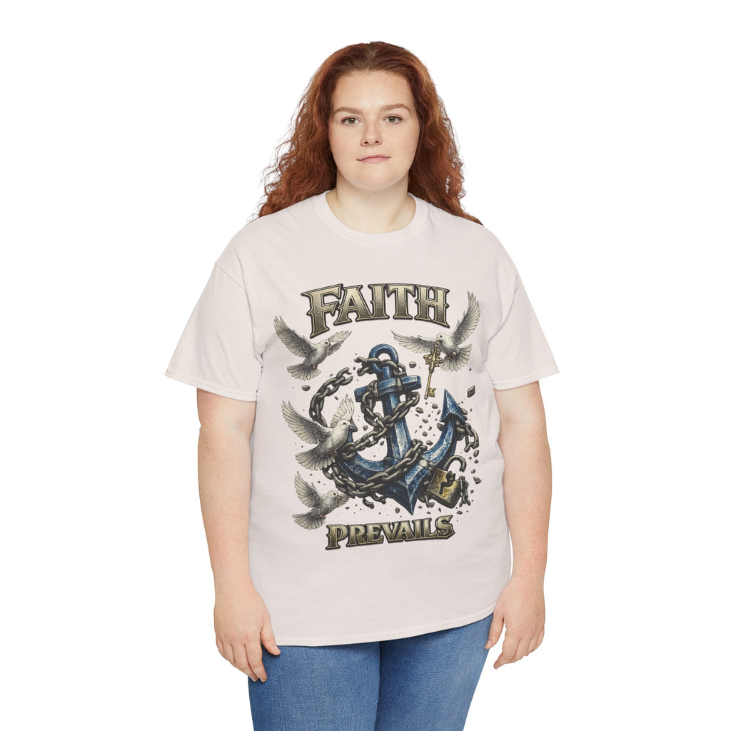 Adult Faith Prevails T‑Shirt (Blue Anchor) Printify