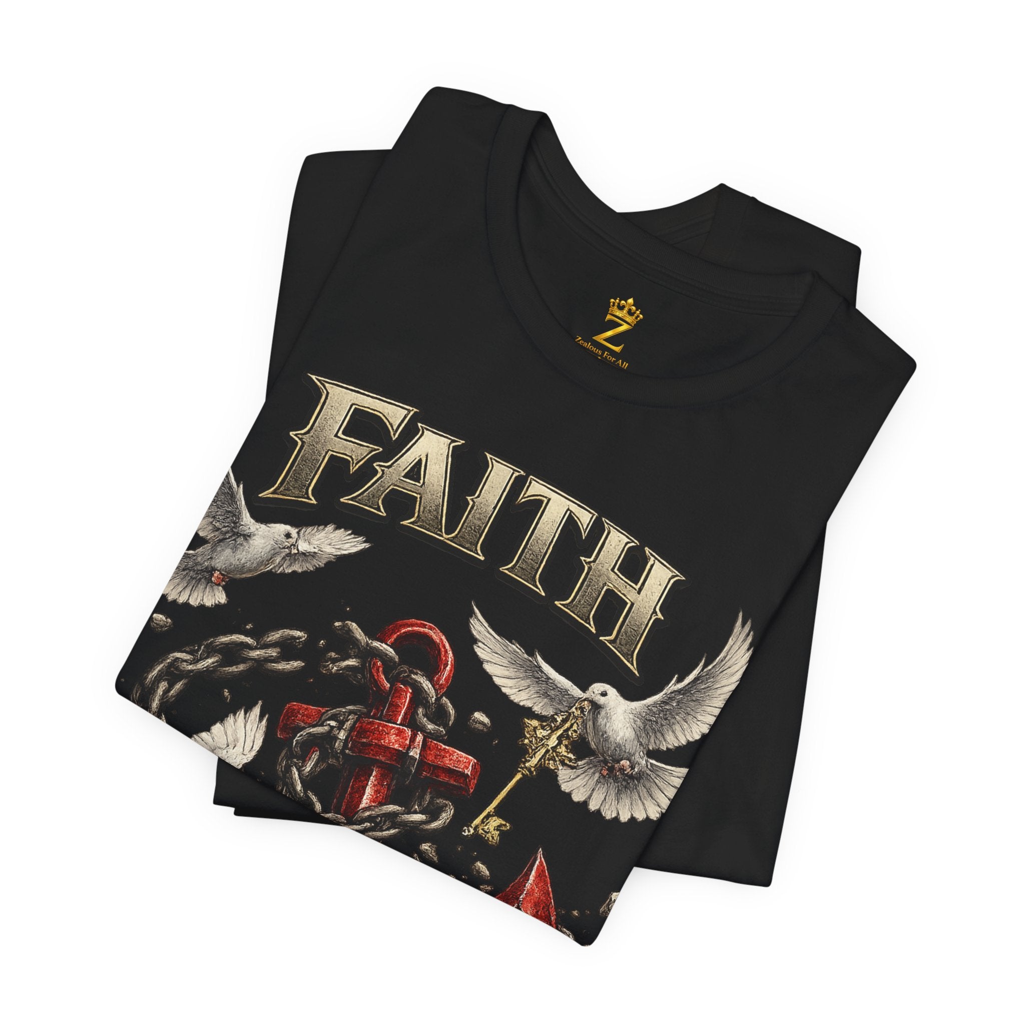 Faith Prevails T‑Shirt (Red Anchor) Printify