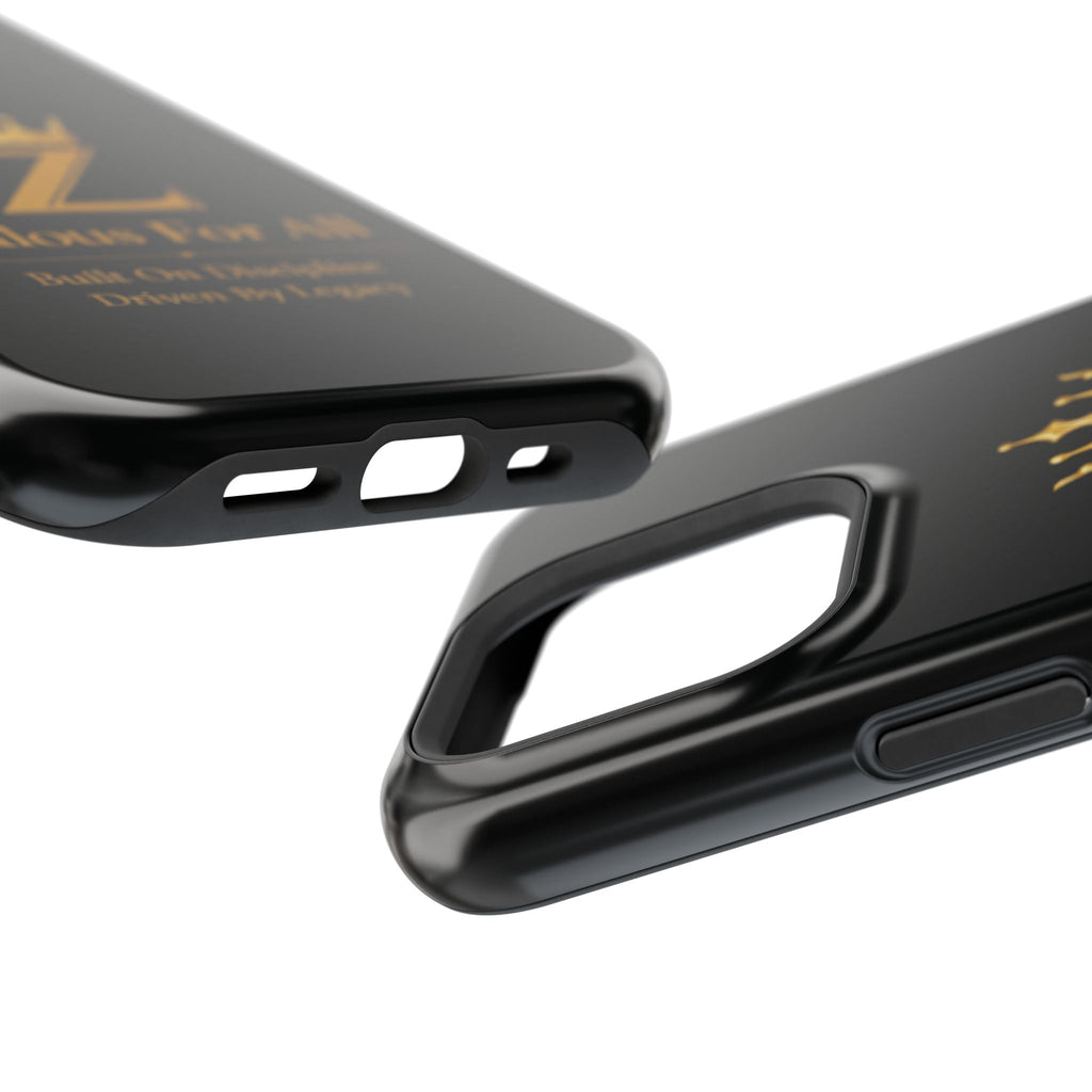 Phone Case — "Zealous For All" Gold Crown Impact-Resistant Case Printify