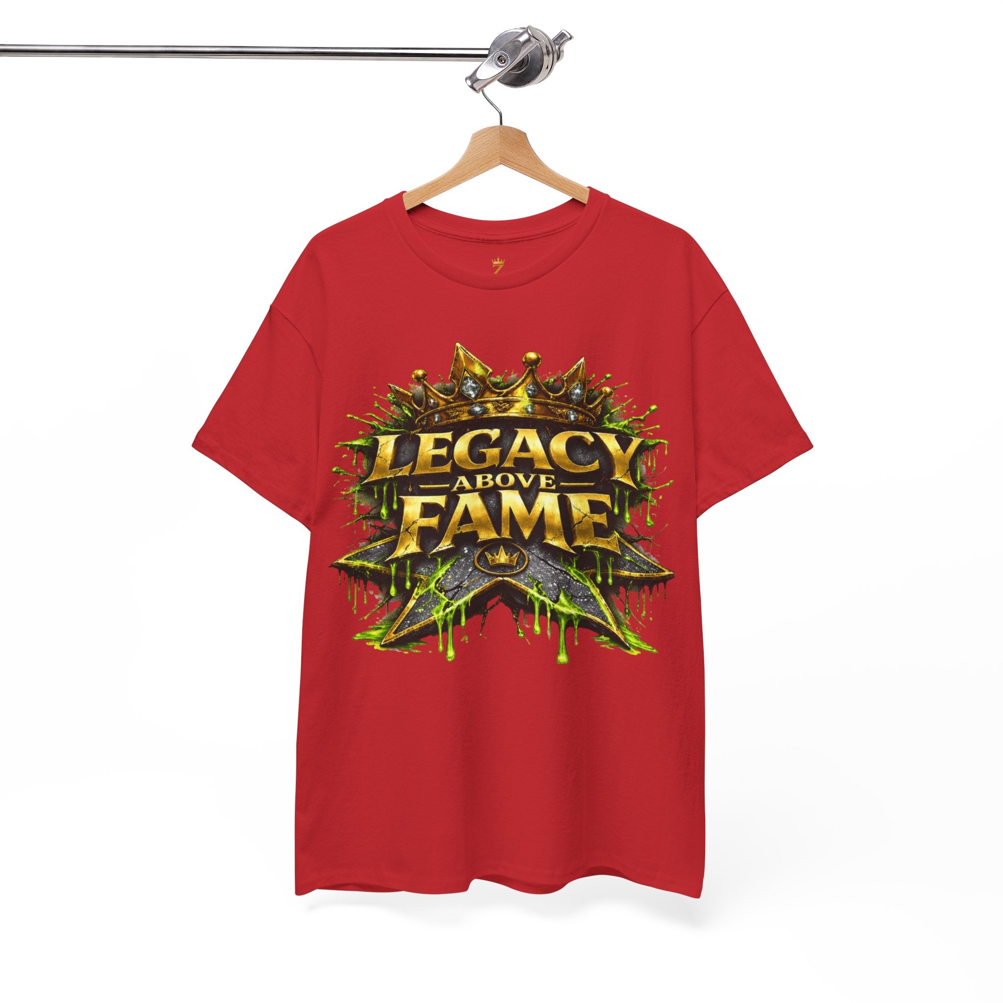 Adult Legacy Above Fame Graphic T-Shirt (Lime Green Drip) - Zealous For All