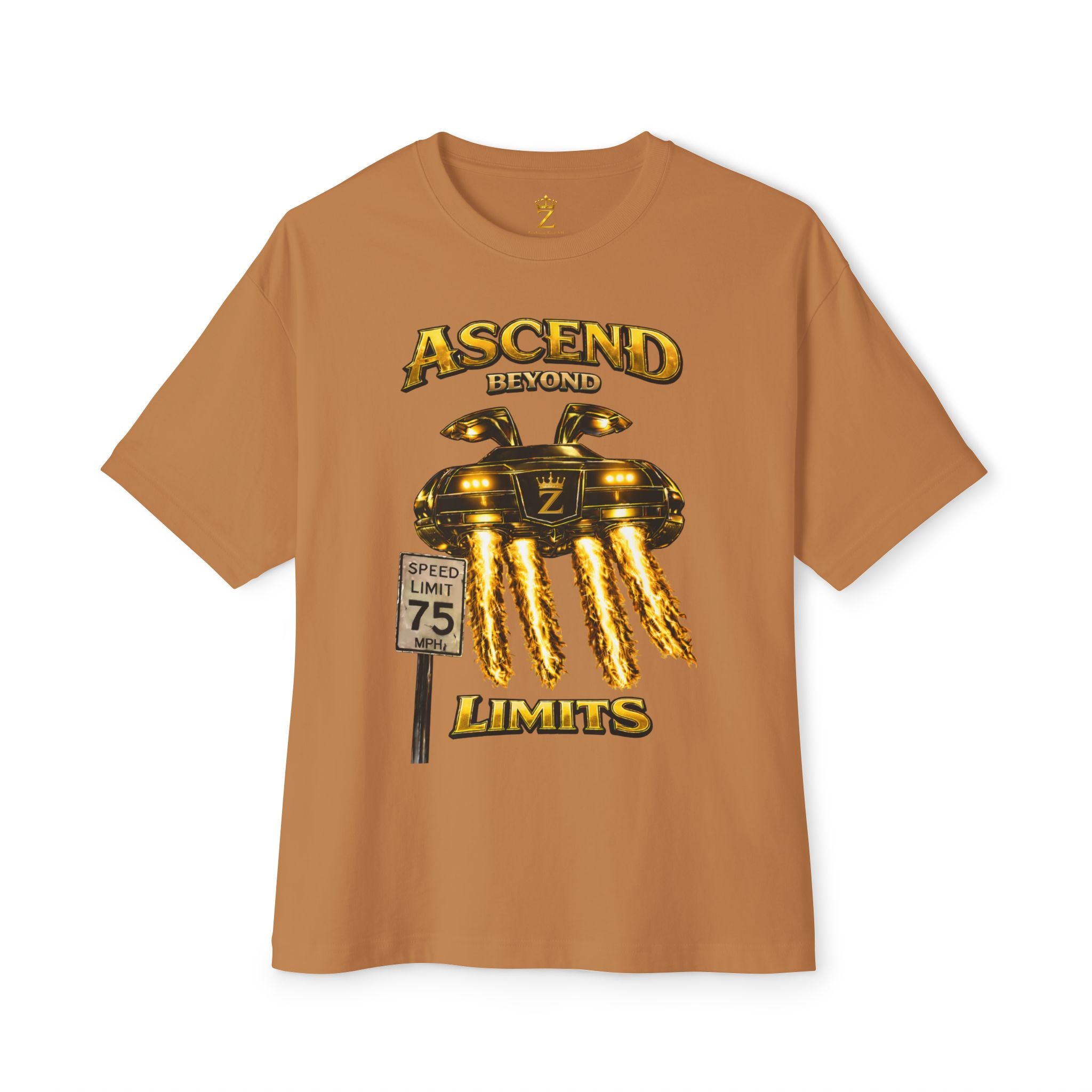 COMING SOON... Adult *Oversized* Ascend Beyond Limits Graphic Tee (Gold) Printify
