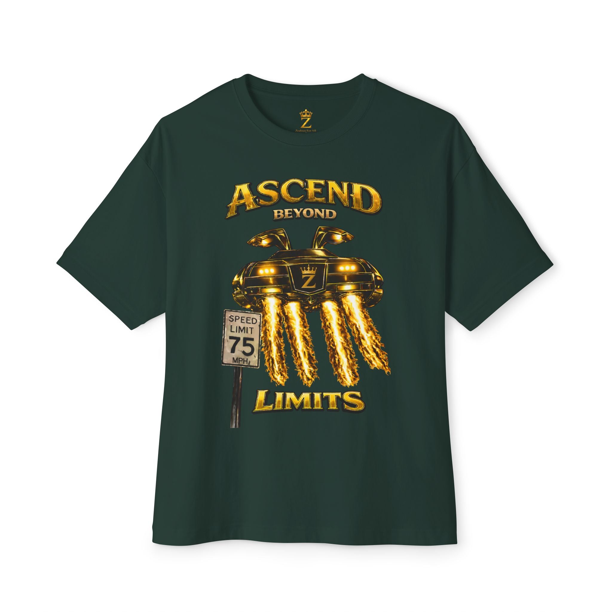 COMING SOON... Adult *Oversized* Ascend Beyond Limits Graphic Tee (Gold) Printify