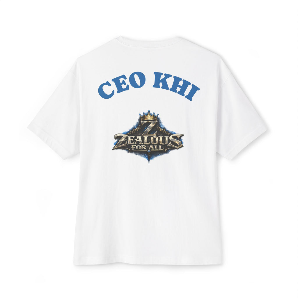 CEO KHI EDITION *Oversized* Discipline Over Emotions Graphic T-Shirt (Blue Heart) Printify