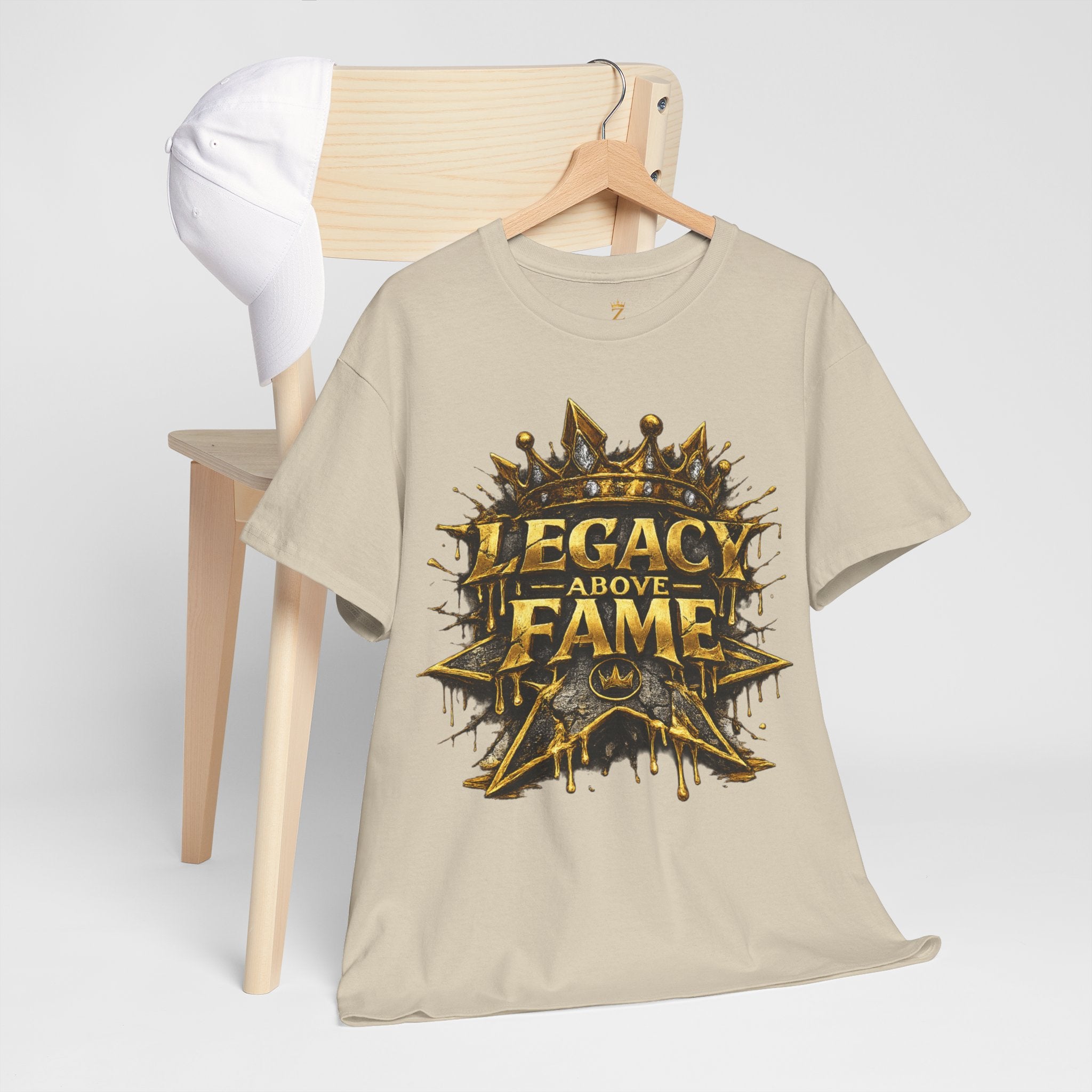 Adult Legacy Above Fame Graphic T-Shirt (Gold Drip) - Zealous For All