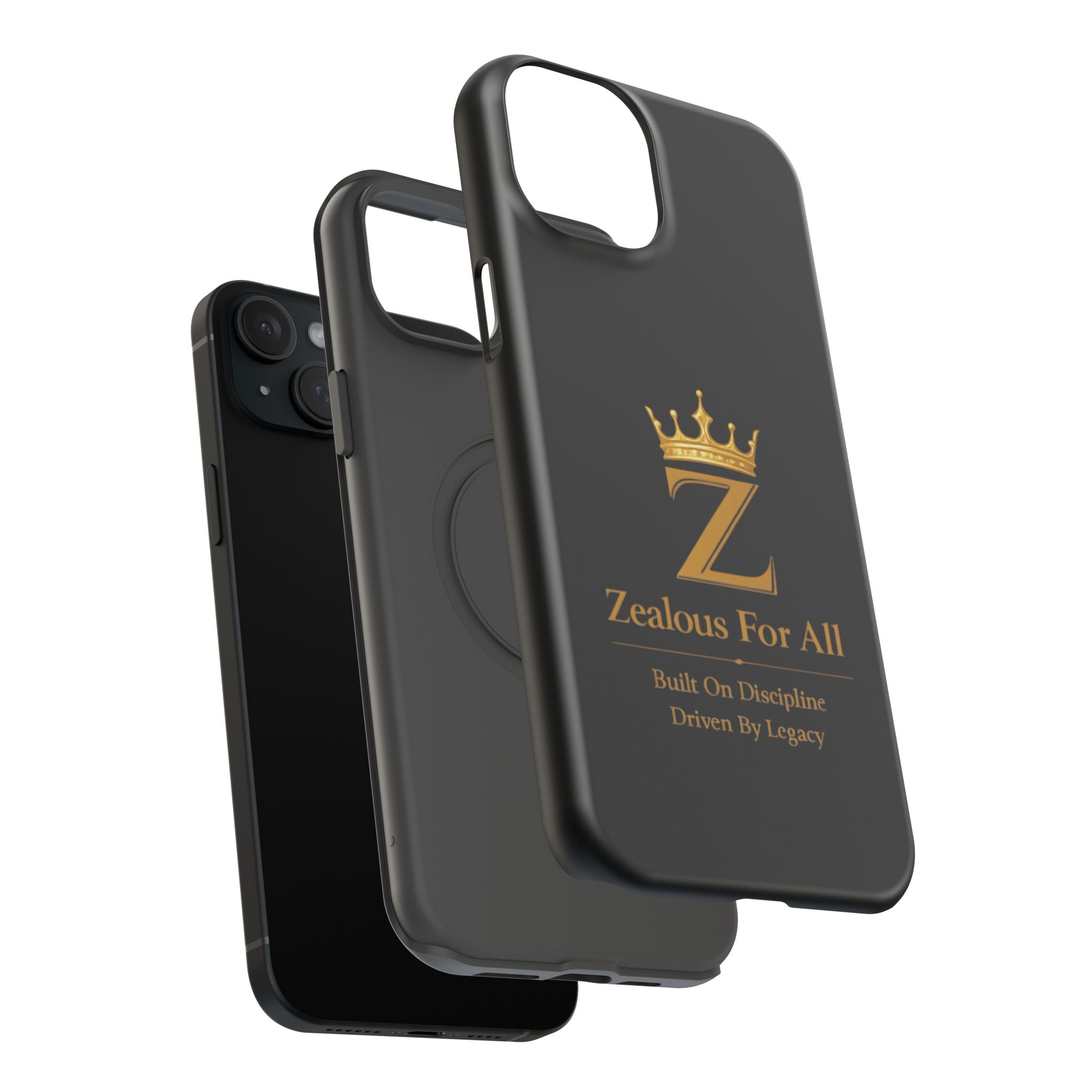 Phone Case — "Zealous For All" Gold Crown Impact-Resistant Case Printify
