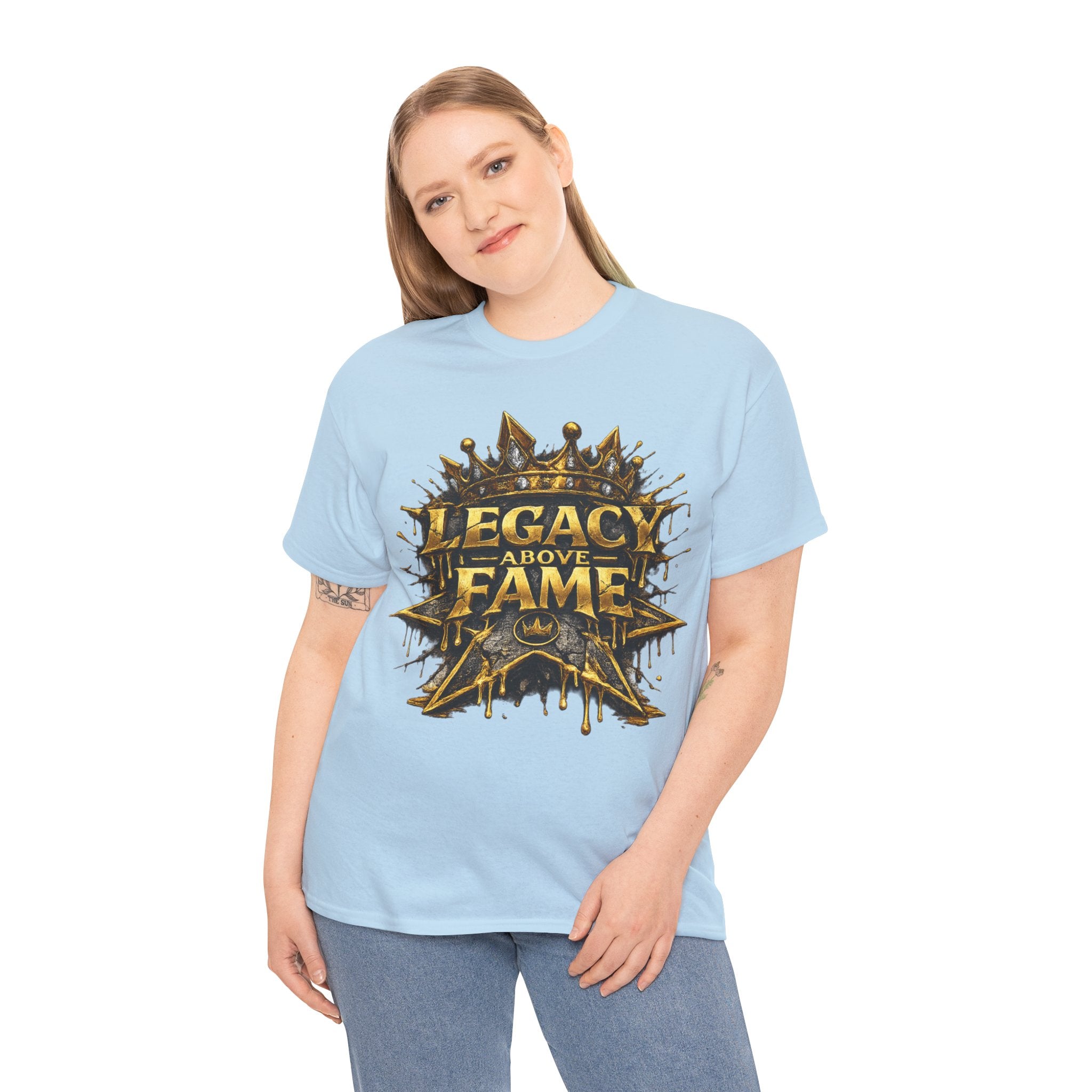 Adult Legacy Above Fame Graphic T-Shirt (Gold Drip) - Zealous For All