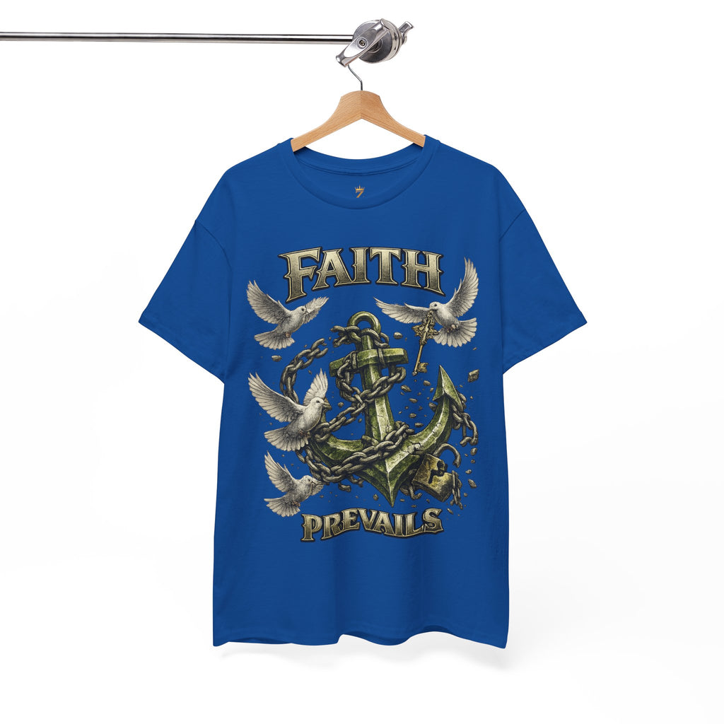 Adult Faith Prevails Anchor T-Shirt (Green Anchor) Printify
