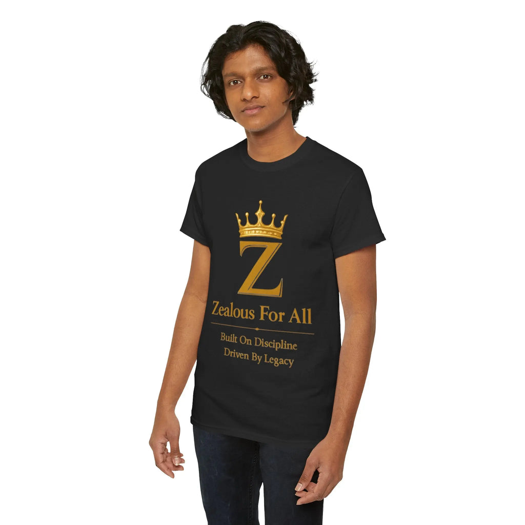 Unisex Zealous For All T-Shirt (Gold Logo (with Back logo) T-shirt) Printify