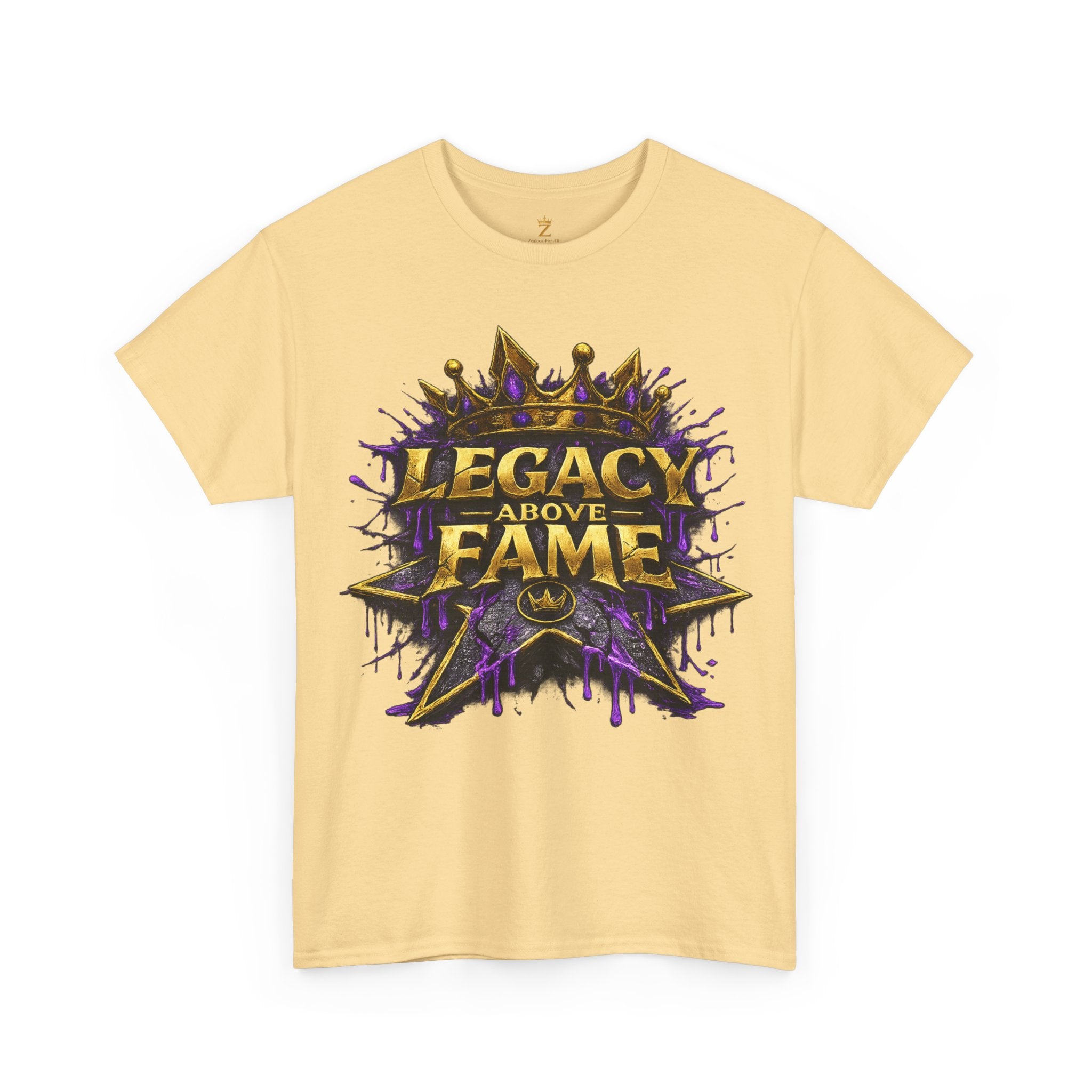 Adult Legacy Above Fame Graphic T-Shirt (Purple Drip) - Zealous For All