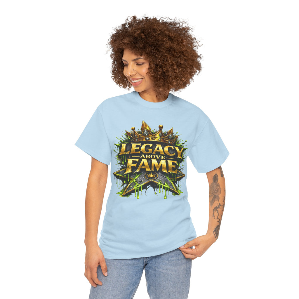 Adult Legacy Above Fame Graphic T-Shirt (Lime Green Drip) - Zealous For All