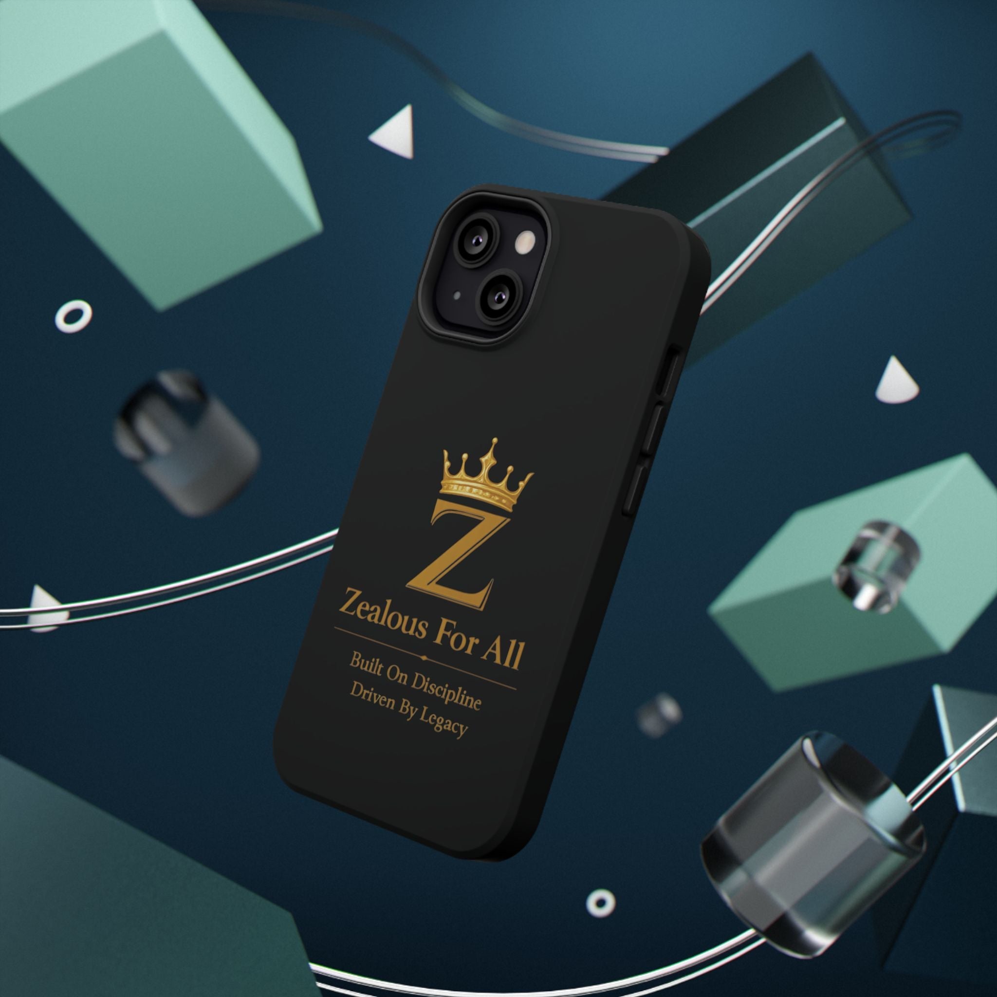 Phone Case — "Zealous For All" Gold Crown Impact-Resistant Case Printify