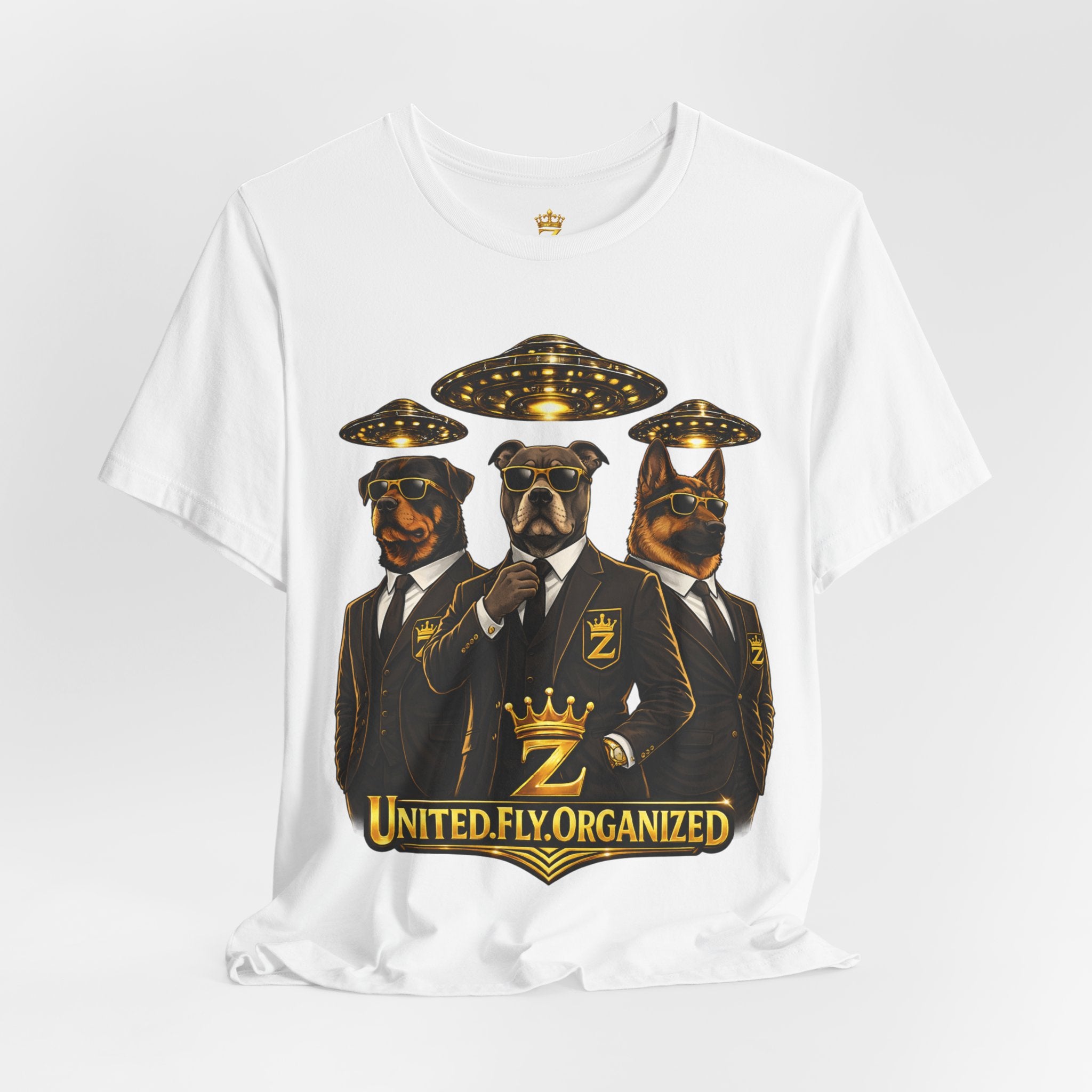 COMING SOON... United. Fly. Organized. Graphic Tee (Gold) Printify