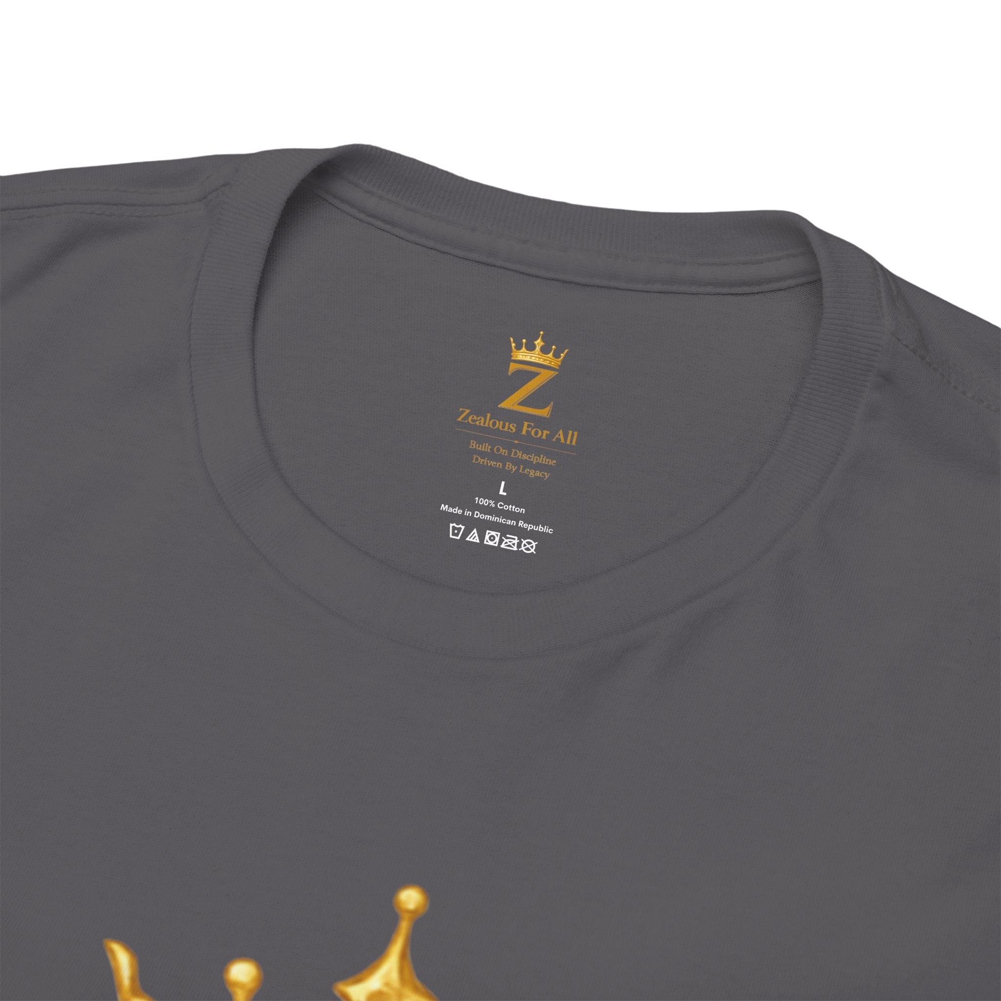 Unisex Zealous For All T-Shirt (Gold Logo (with Back logo) T-shirt) Printify