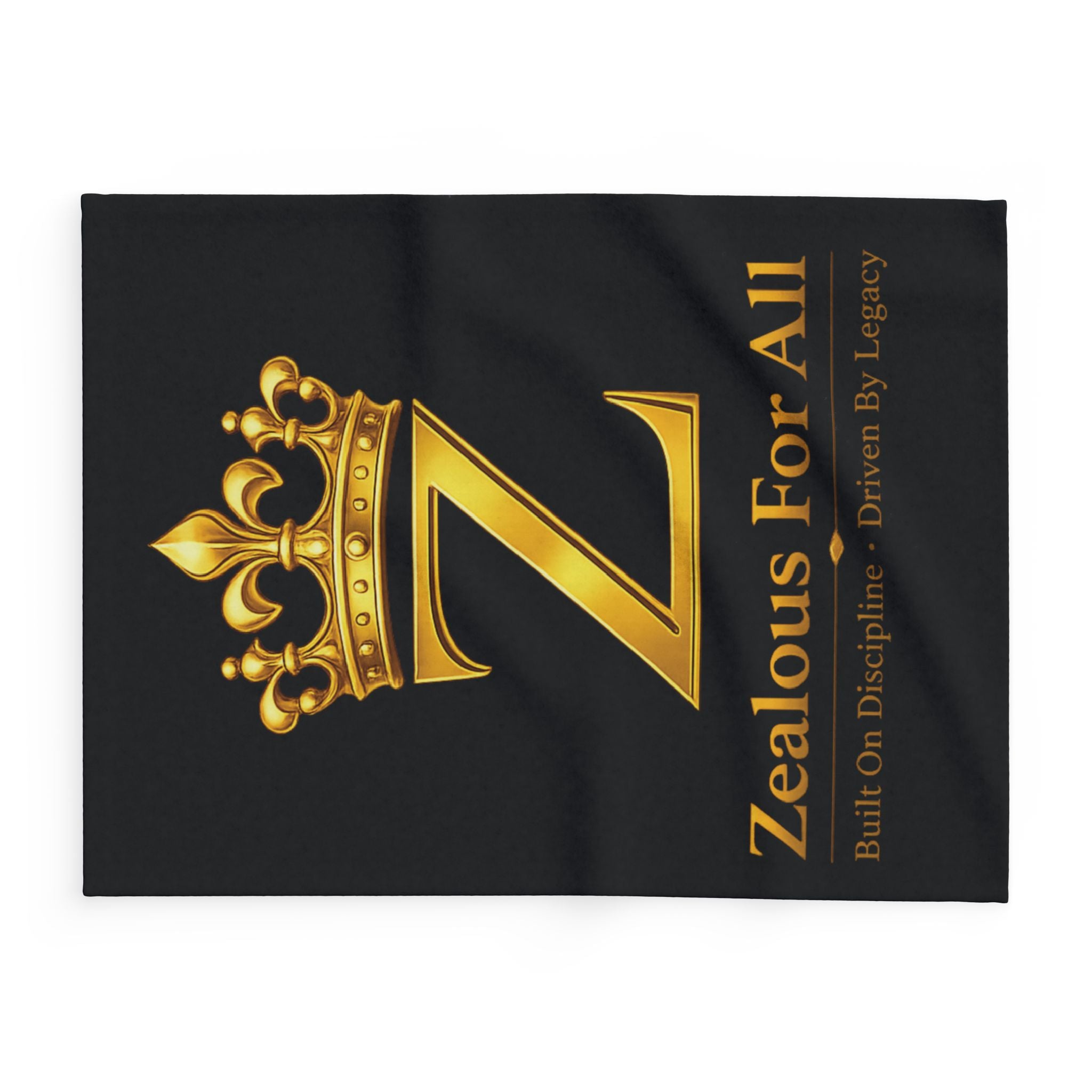 ZFA Throw Blanket — Black Arctic Fleece Blanket Printify