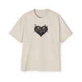 Oversized Discipline Over Emotions (Back) Graphic Tee (Black Heart) Printify