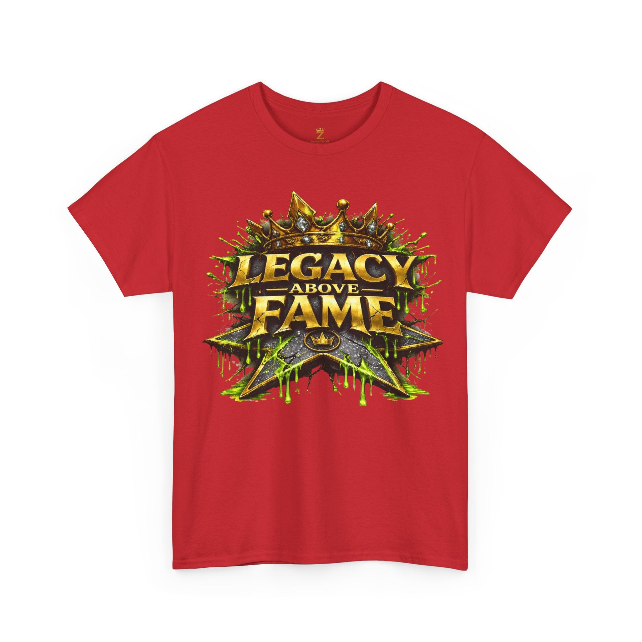 Adult Legacy Above Fame Graphic T-Shirt (Lime Green Drip) - Zealous For All