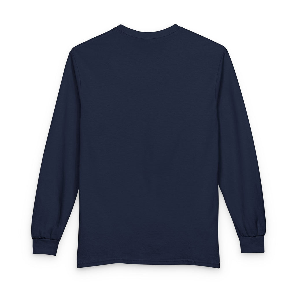 Long Sleeve Shirt — "Zealous For All" Gold Crown Logo, Printify