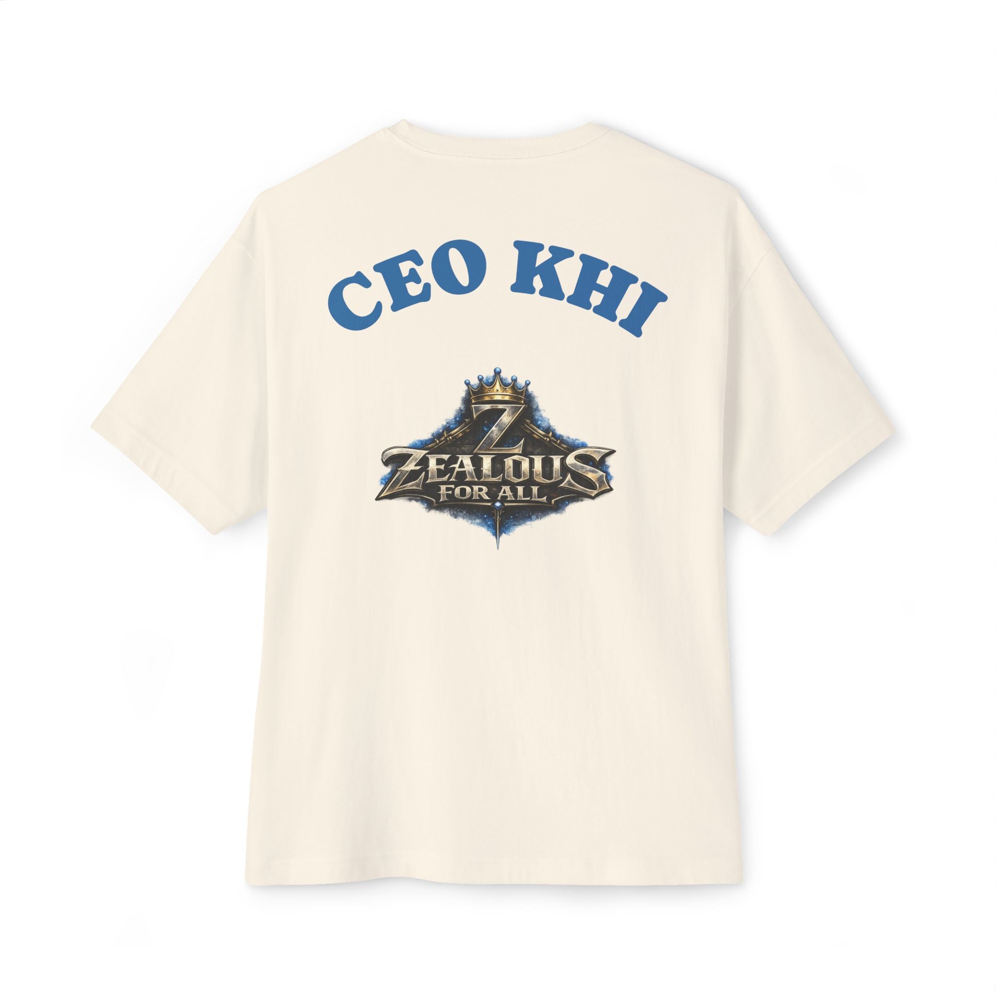 CEO KHI EDITION *Oversized* Discipline Over Emotions Graphic T-Shirt (Blue Heart) Printify