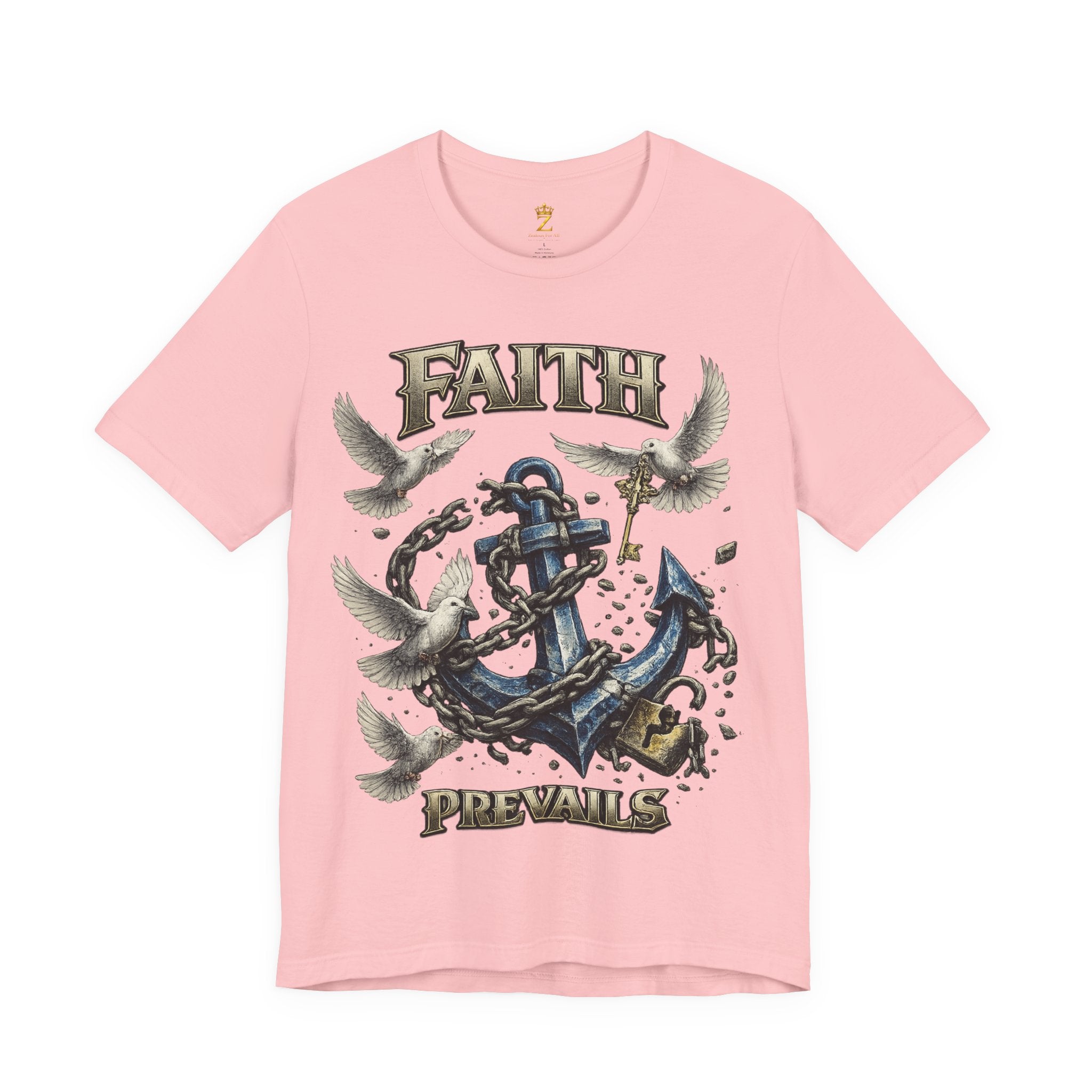 Faith Prevails T‑Shirt (Blue Anchor) Printify