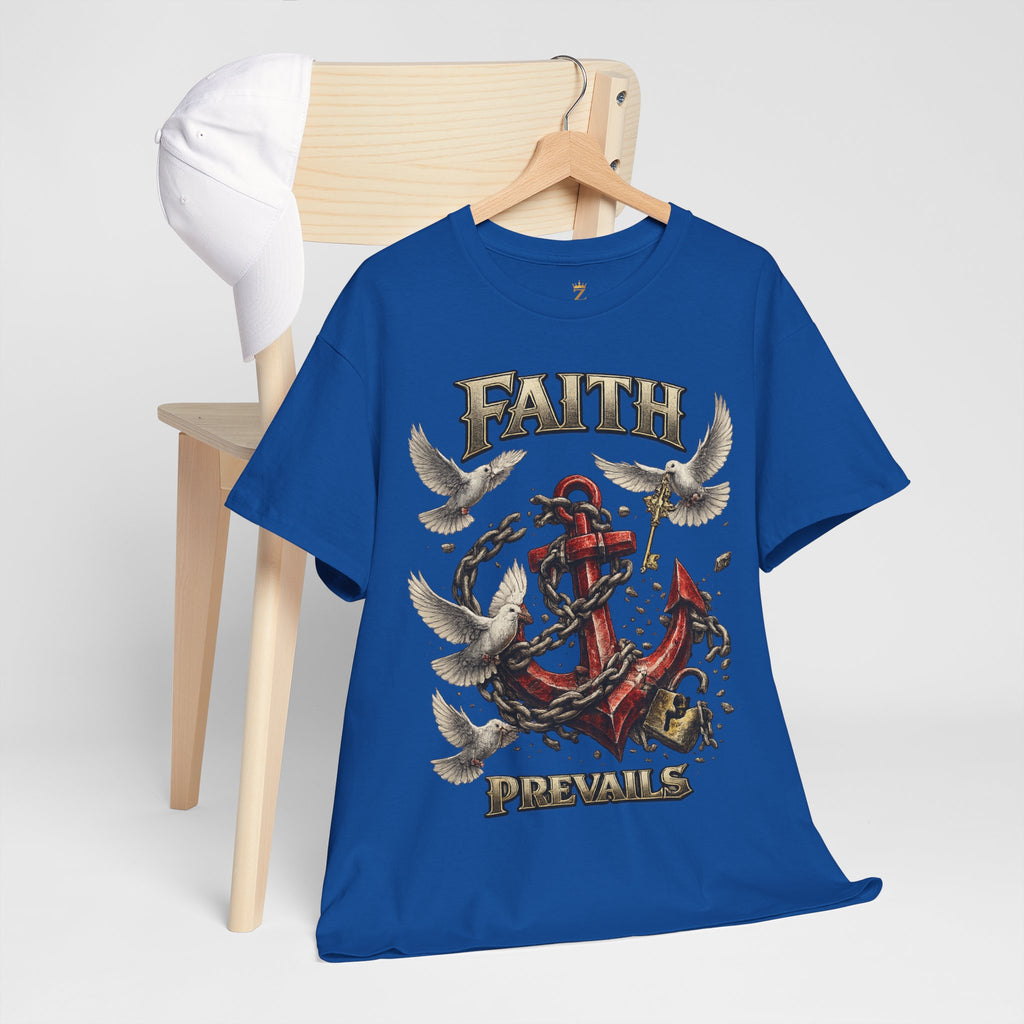 Adult Faith Prevails T‑Shirt (Red Anchor) Printify