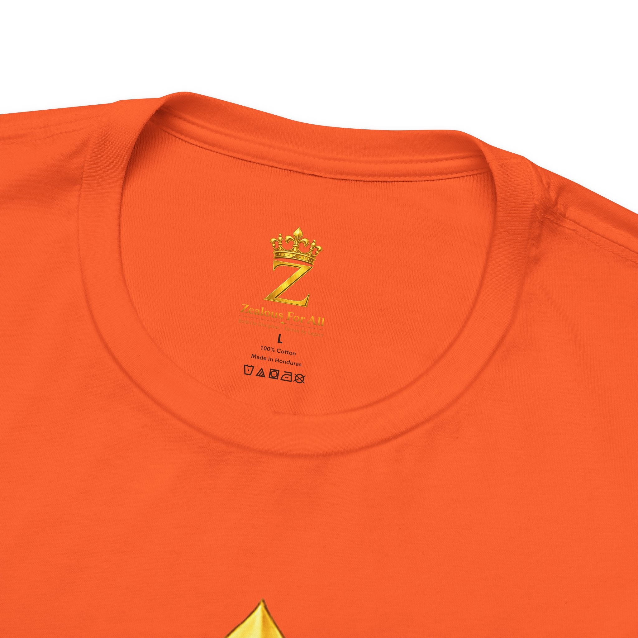 Unisex Zealous For All T-Shirt (Gold Logo) Printify