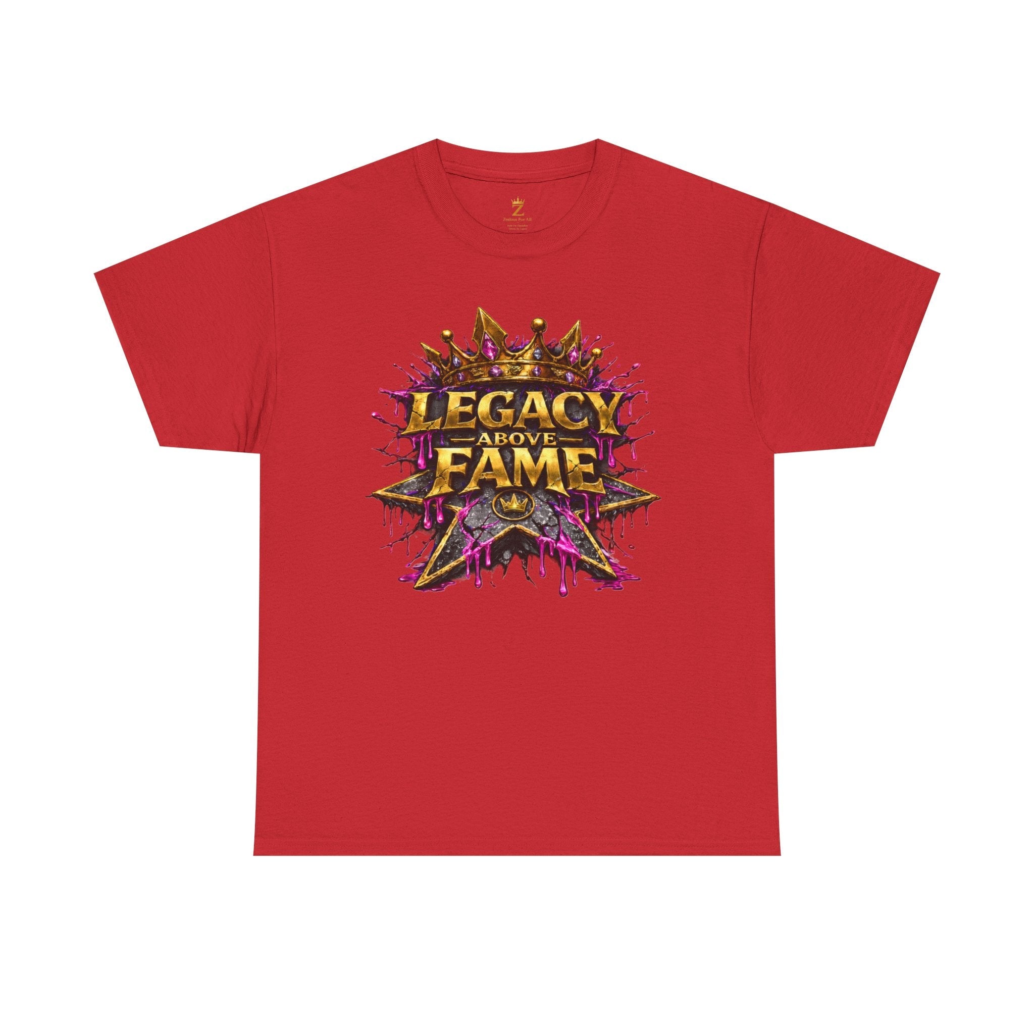 Adult Legacy Above Fame Graphic T-Shirt (Hot Pink Heart)