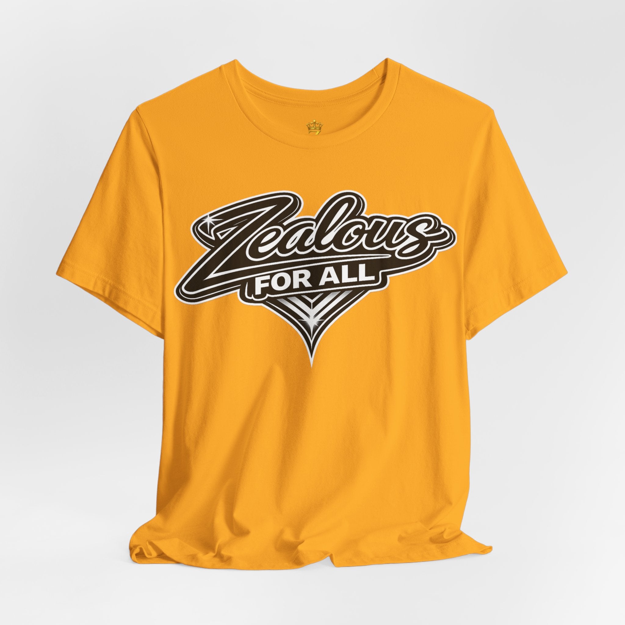 Zealous For All Graphic T-Shirt (Black Logo) Printify